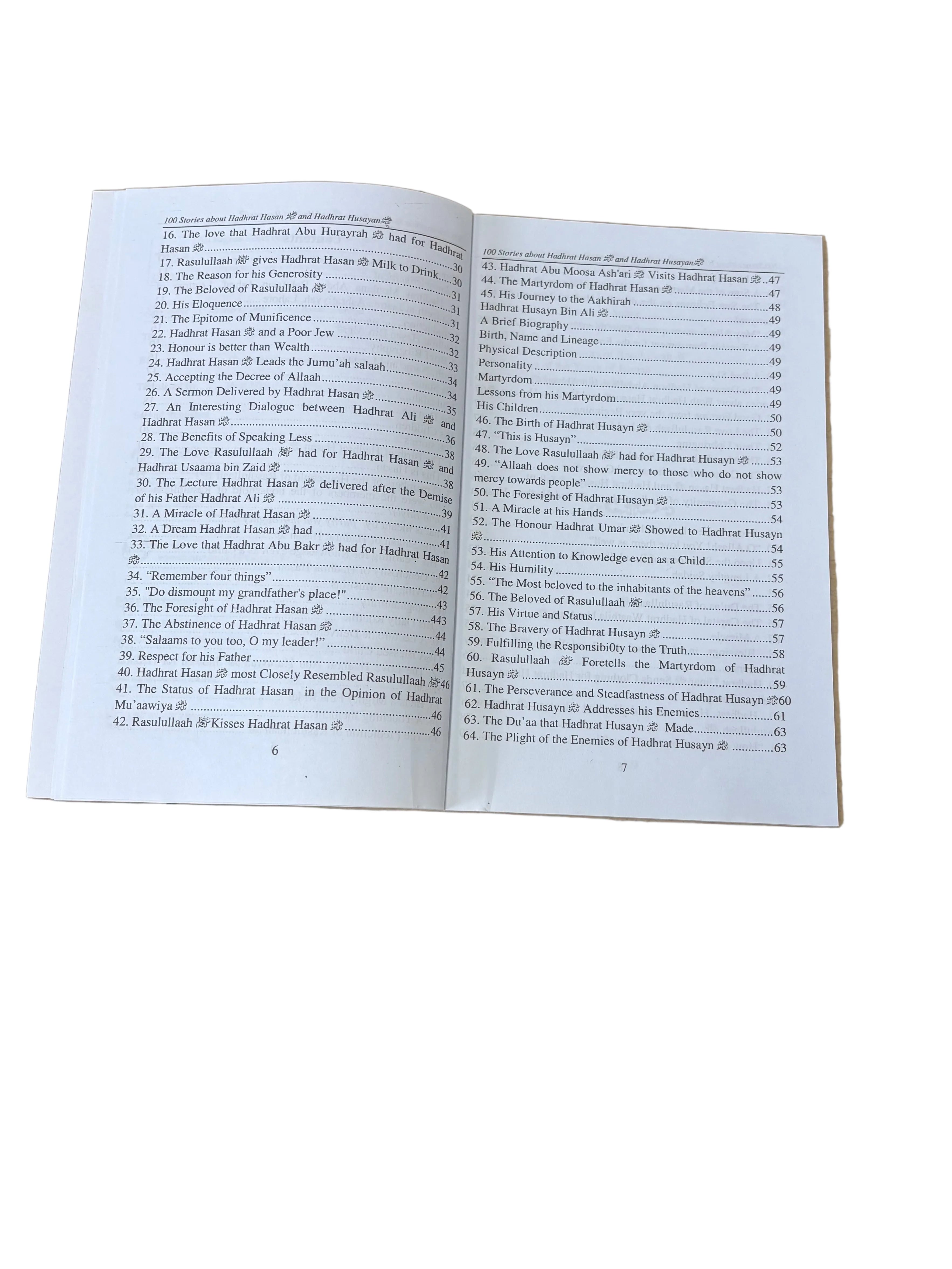 Hundred Stories about Hadrat Hsan And Hadrat Husayn