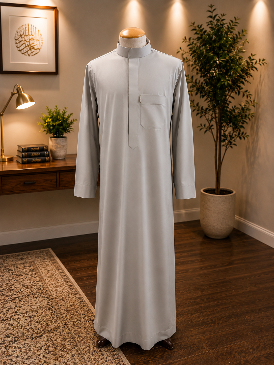 Hijazi Stone Gray Thobe