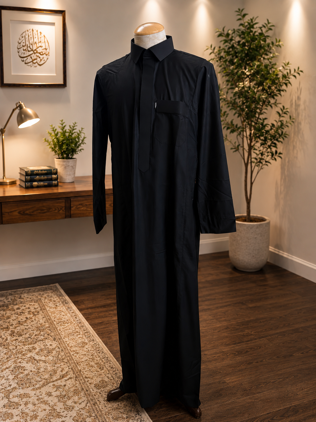 Hijazi Black Thobe