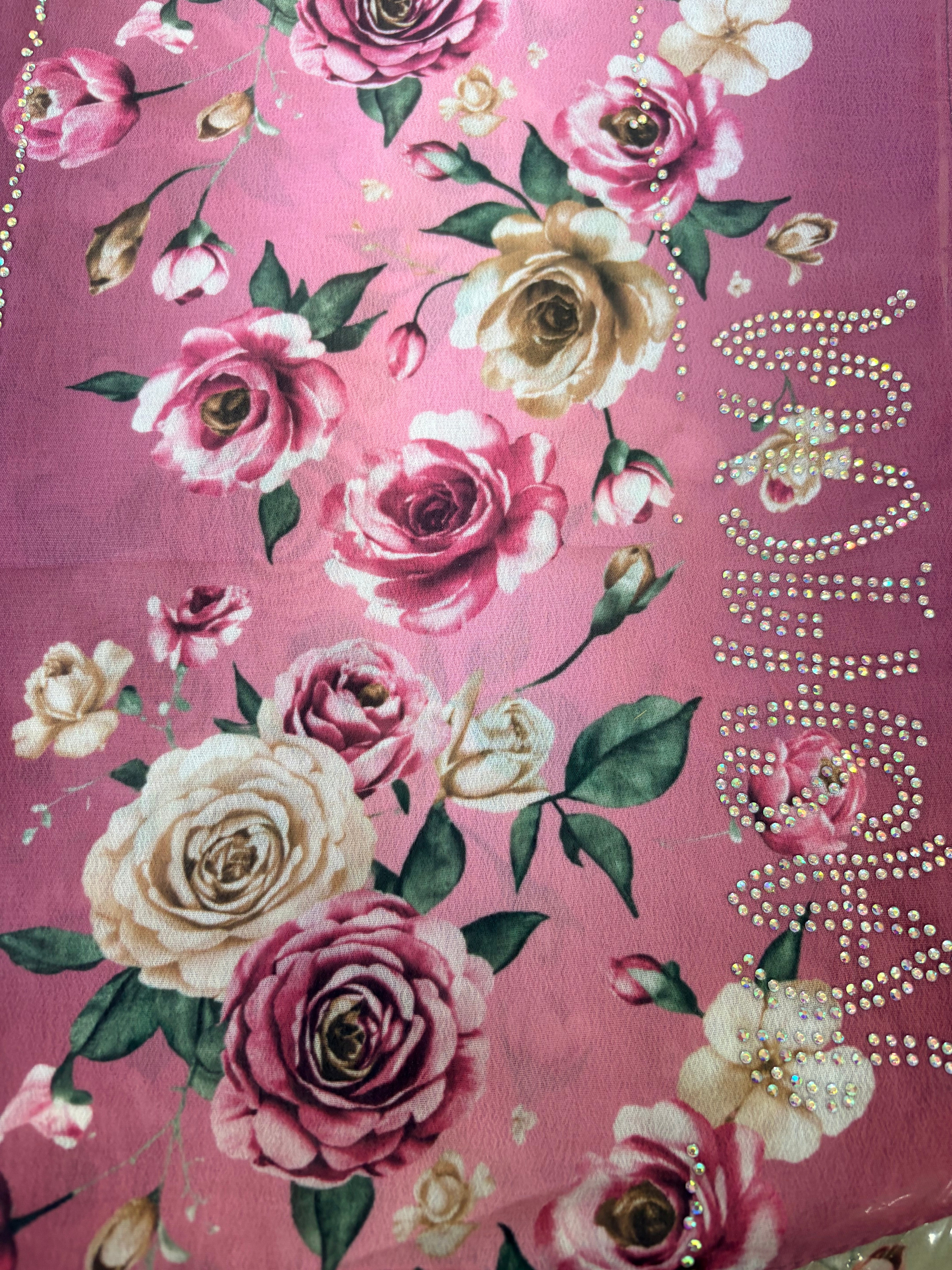 Rose Floral Print Hijab