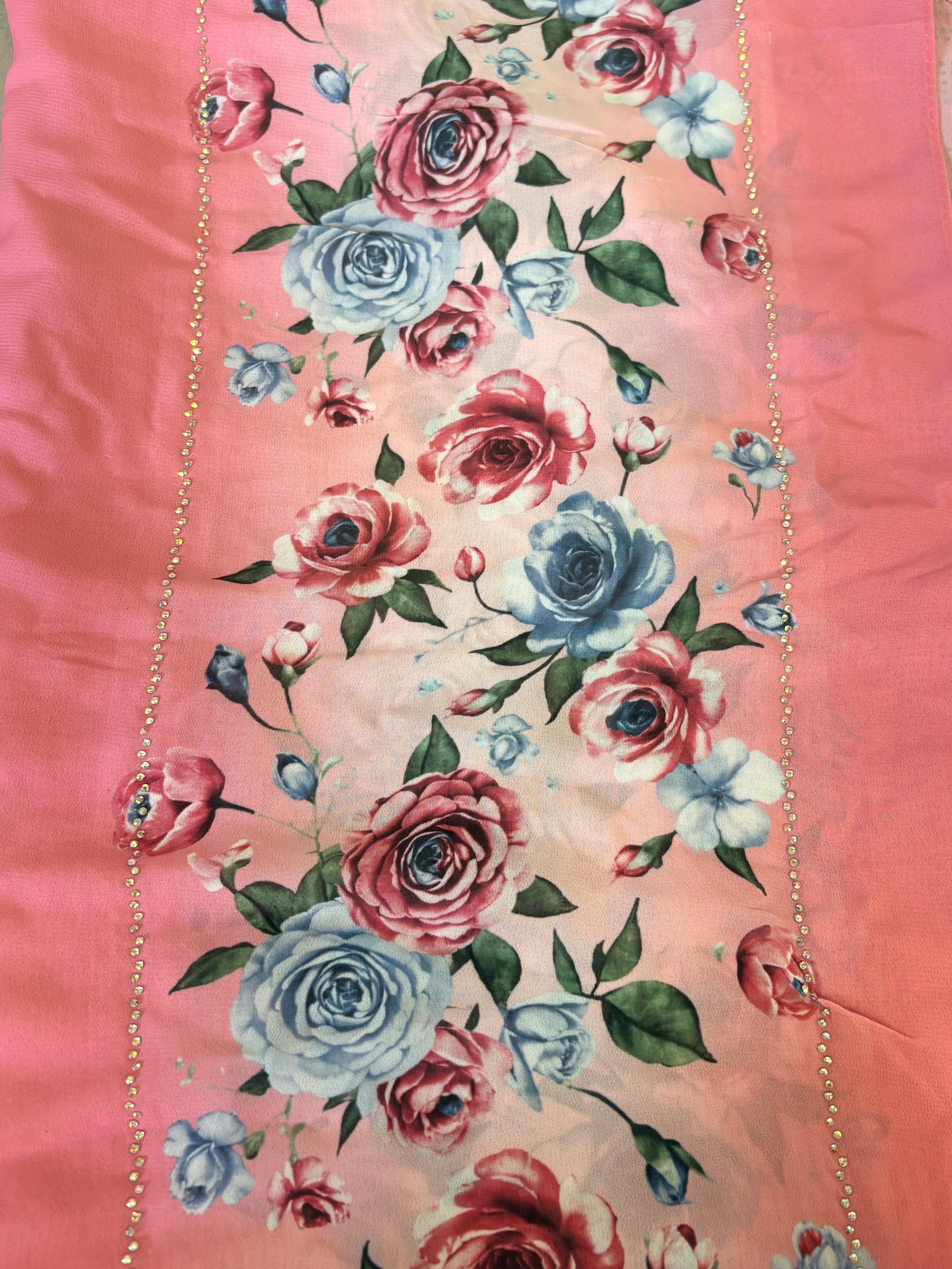 Rose Floral Print Hijab