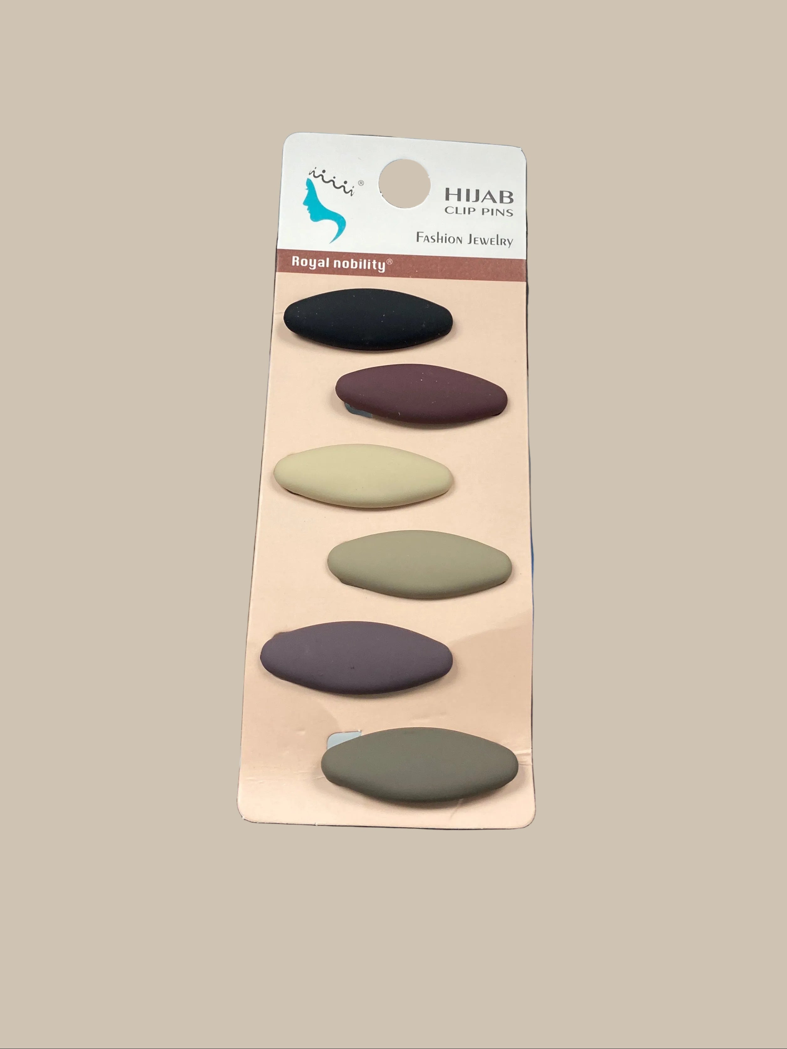 Oval Hijab Pins (6 Pack)