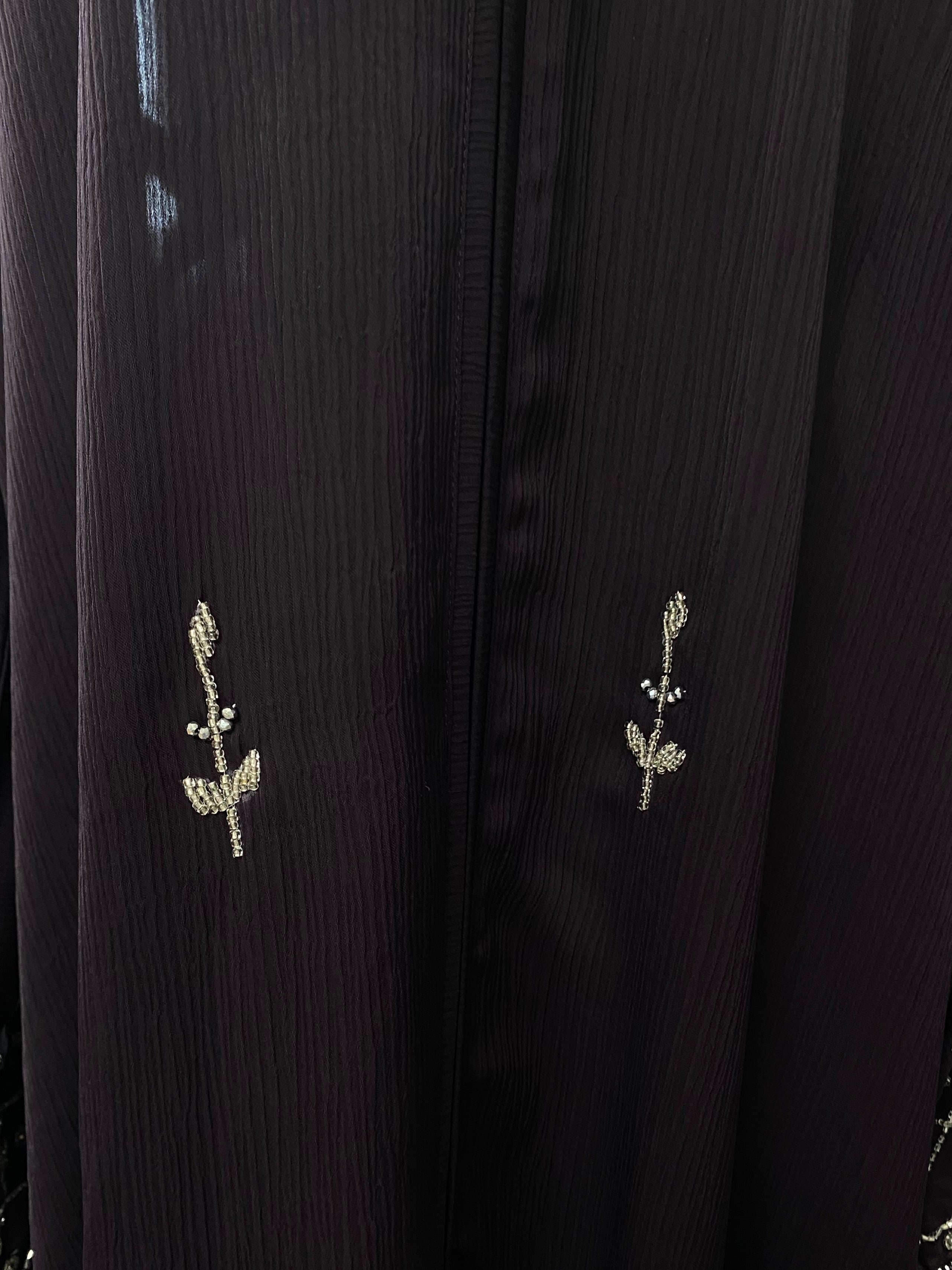 Floral Sequin Design Abaya