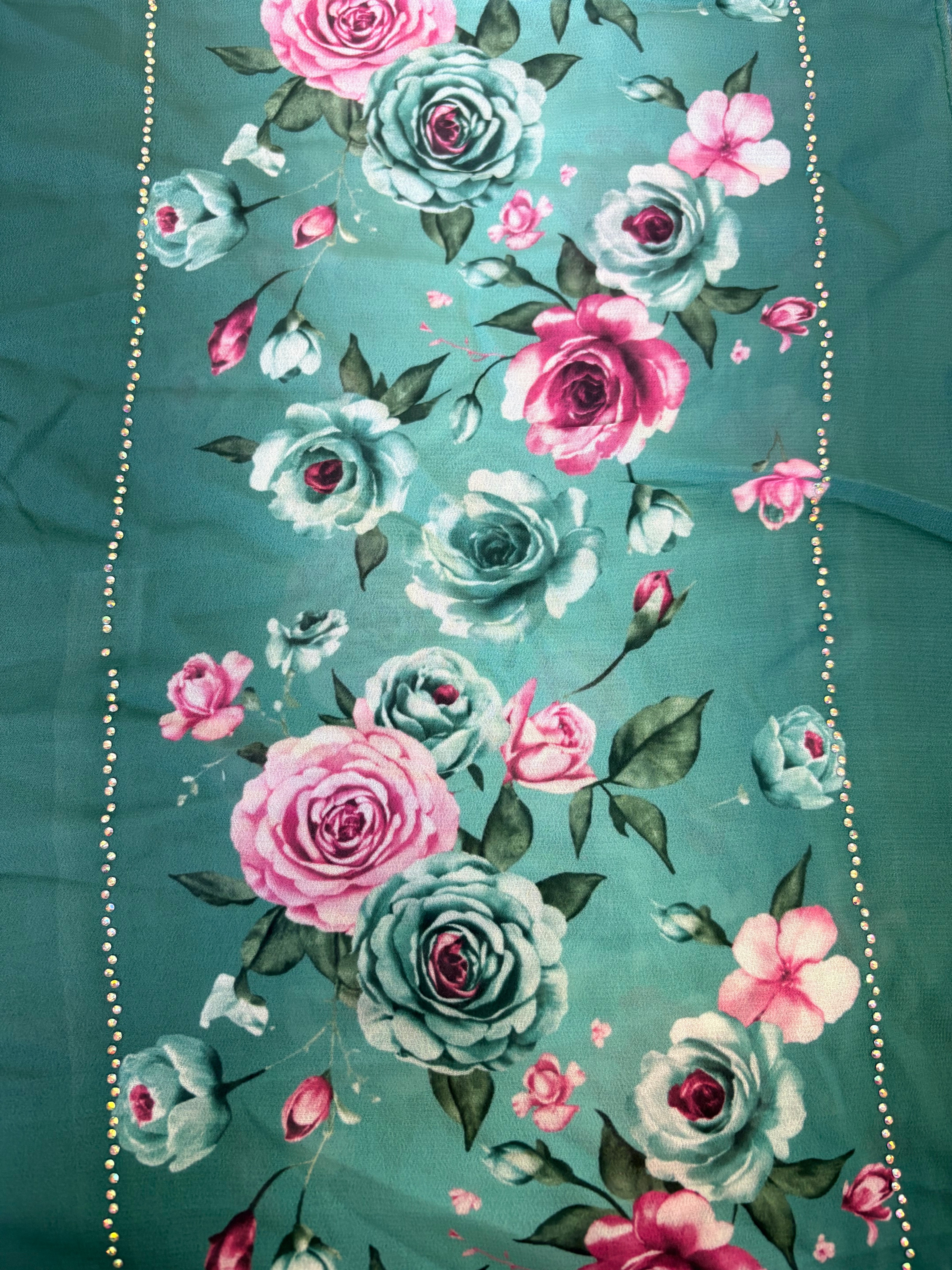 Rose Floral Print Hijab