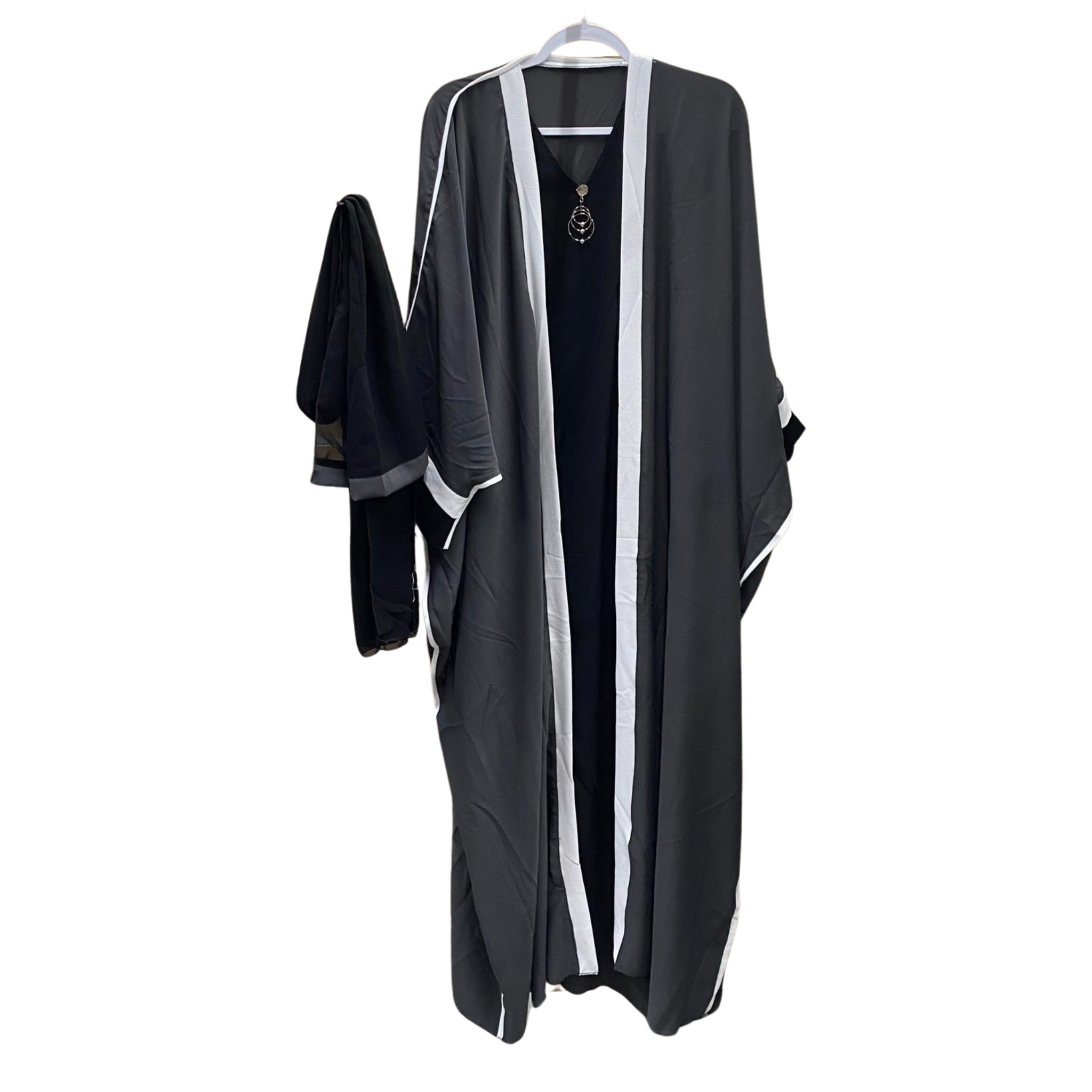 White Outline Abaya