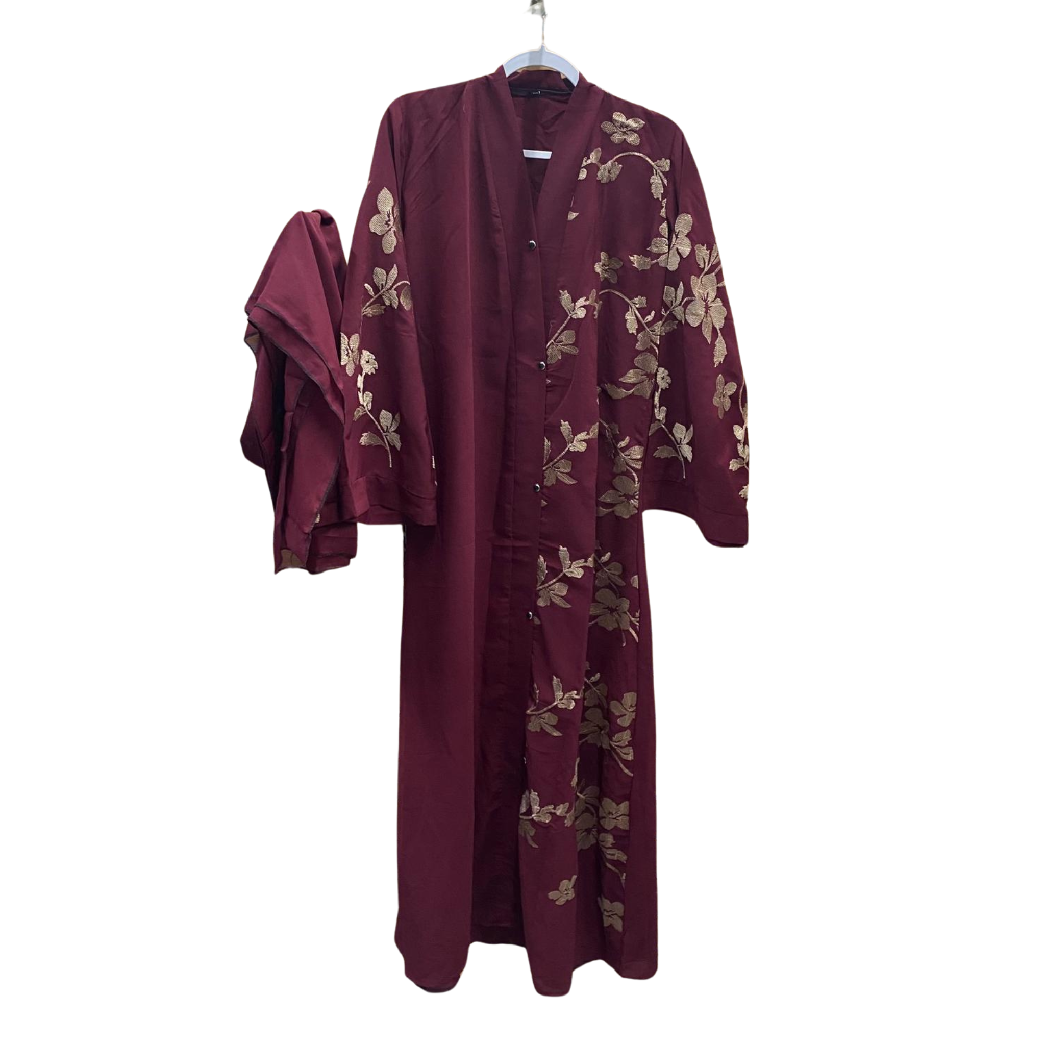 Floral Button Up Abaya