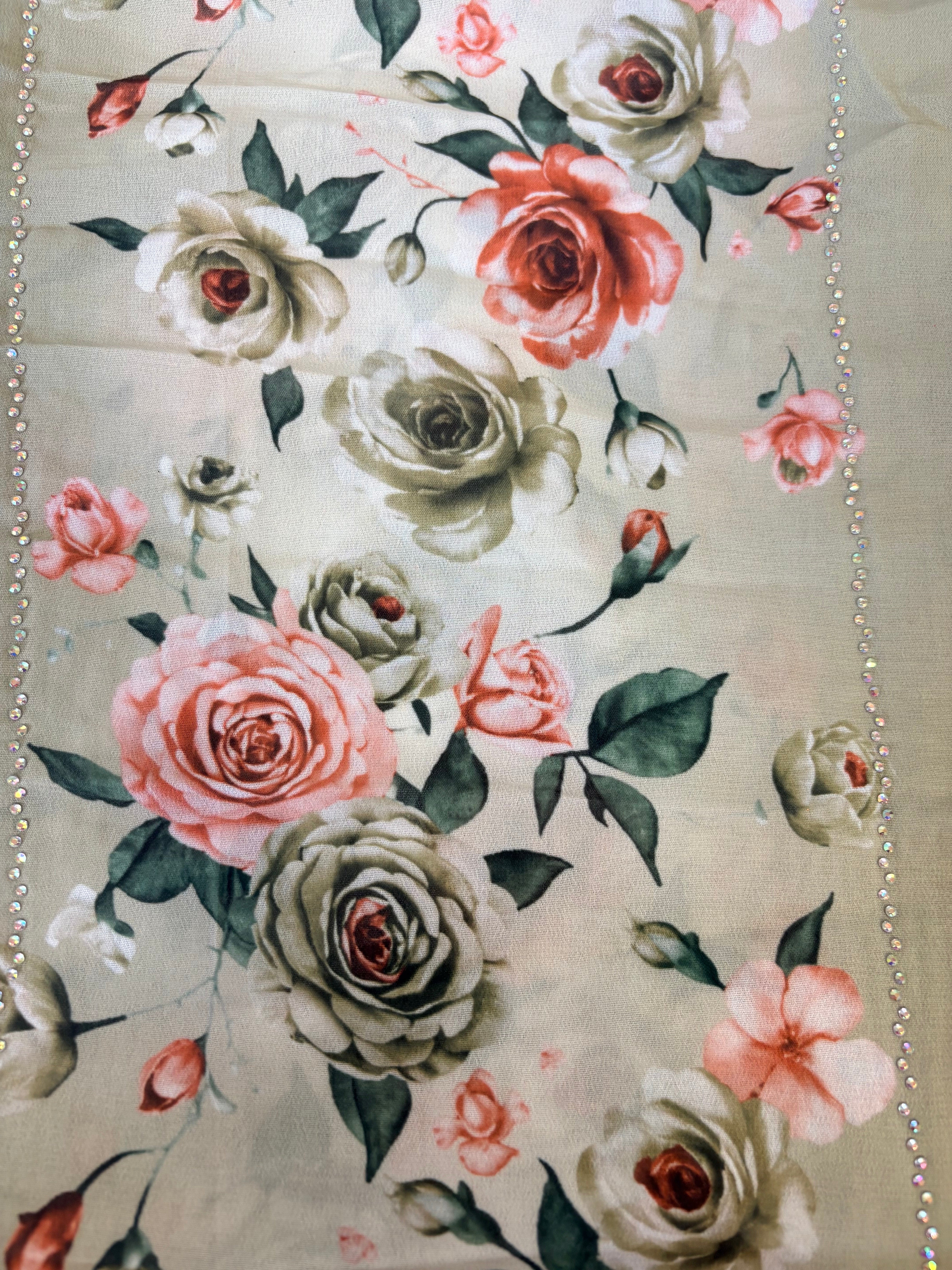 Rose Floral Print Hijab