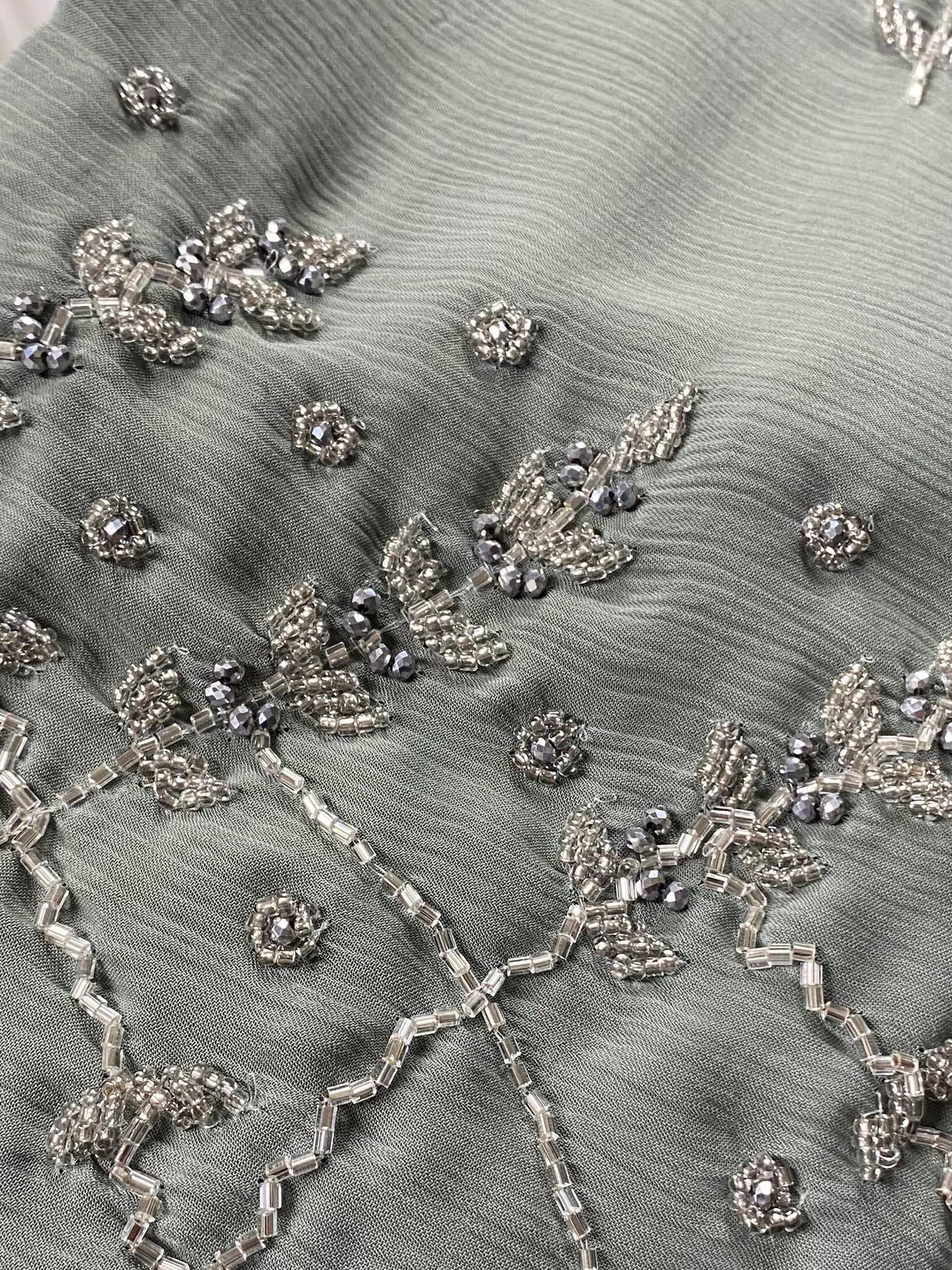 Floral Sequin Design Abaya