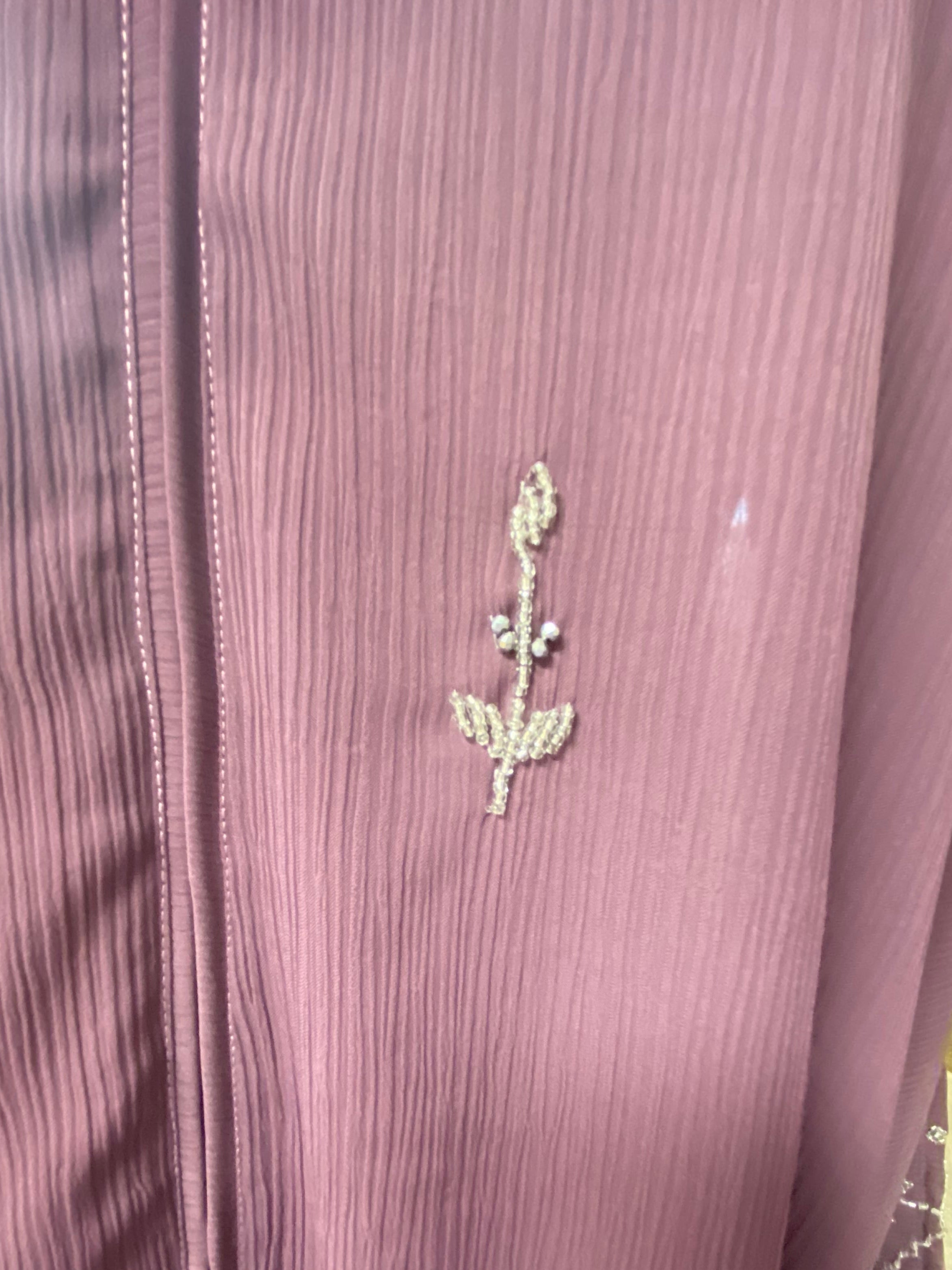Floral Sequin Design Abaya