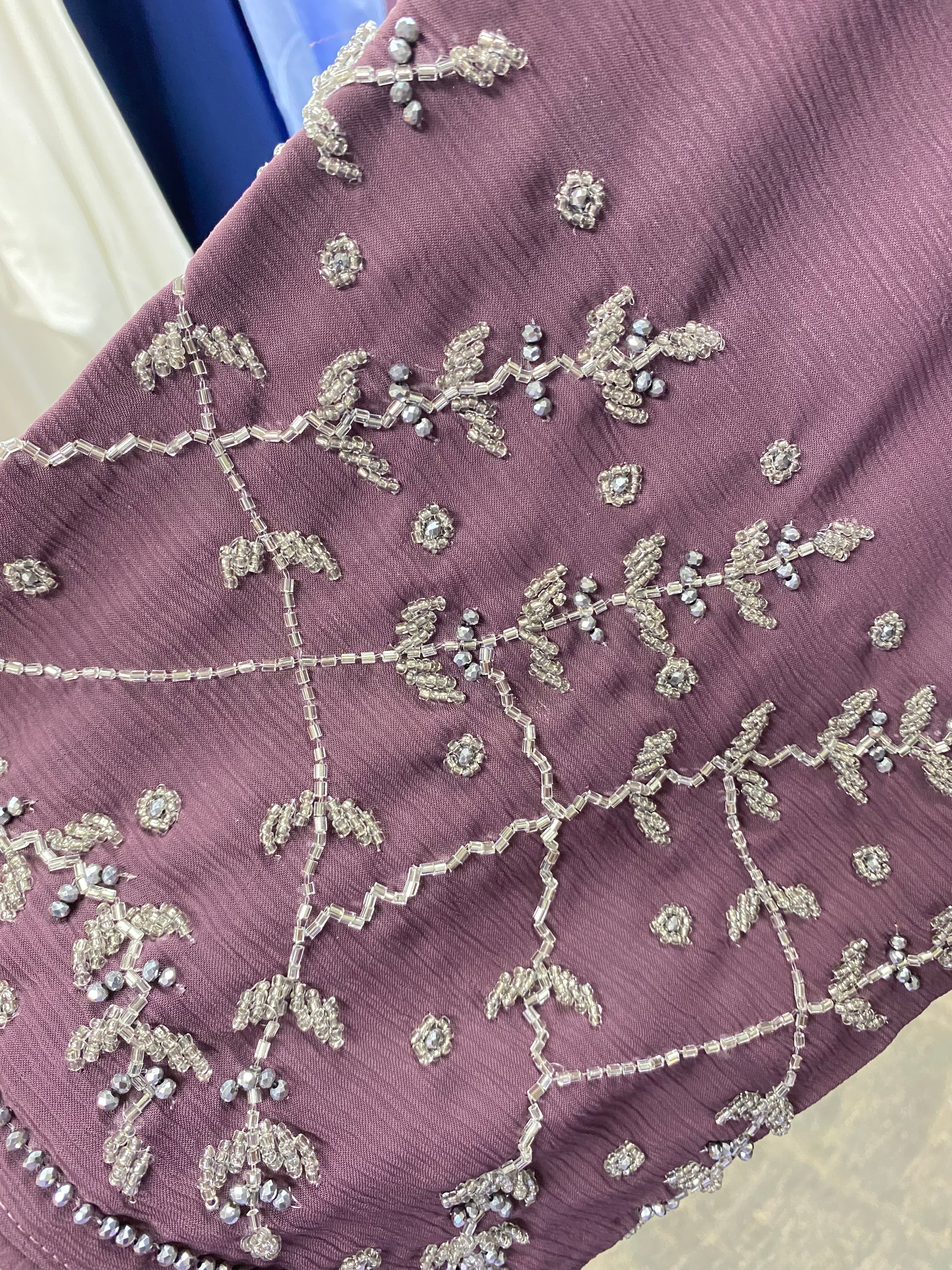 Floral Sequin Design Abaya