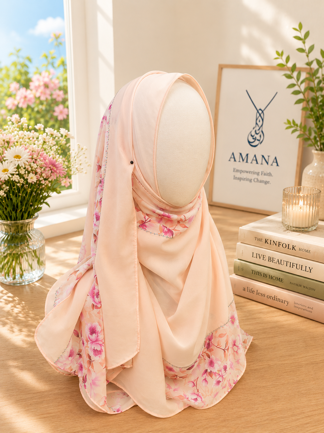 Cherry Blossom Floral Hijab
