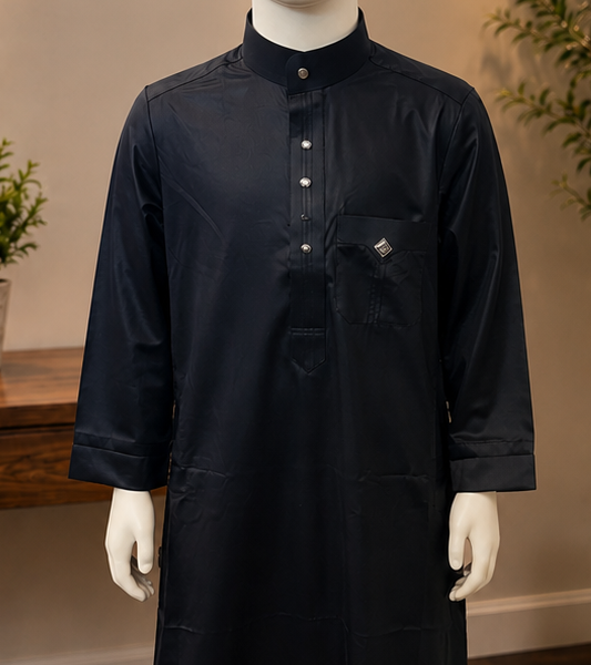 Hijazi Black Thobe