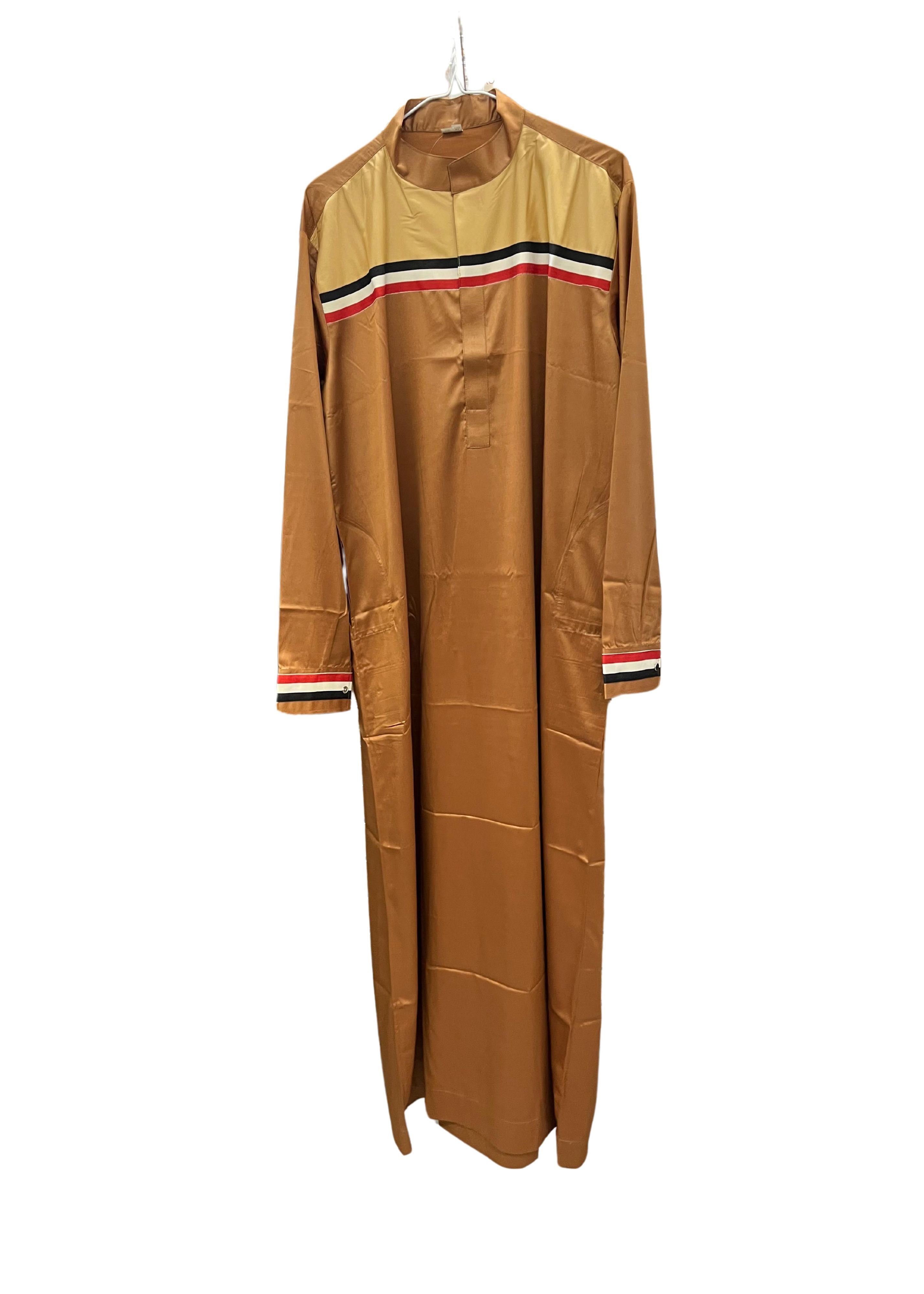 Tan Thobe with Stripes
