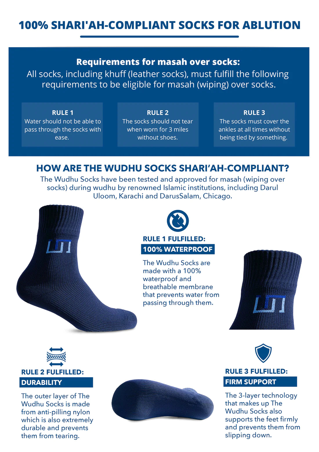 The Wudhu Socks Waterproof (Gray)