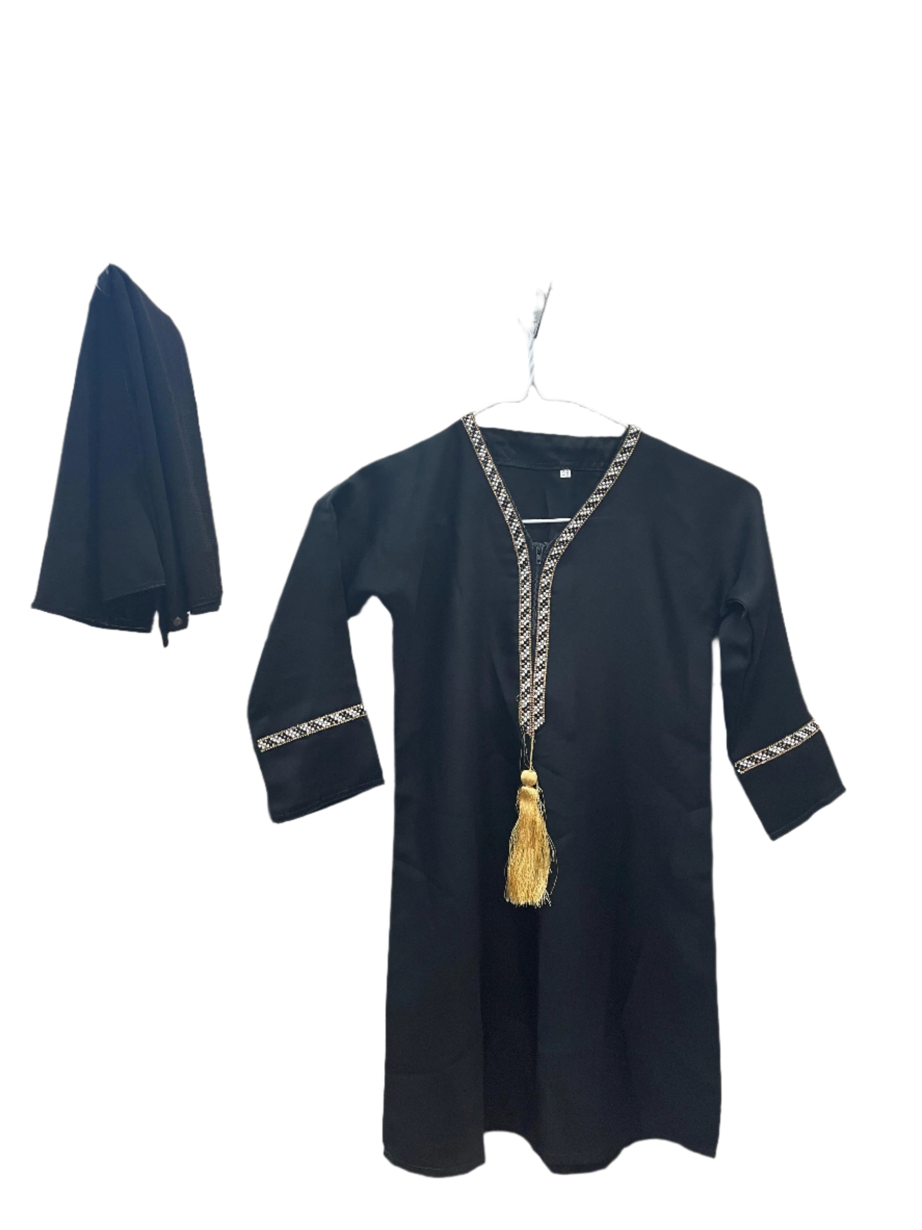 Girls Zip Tassel Abaya
