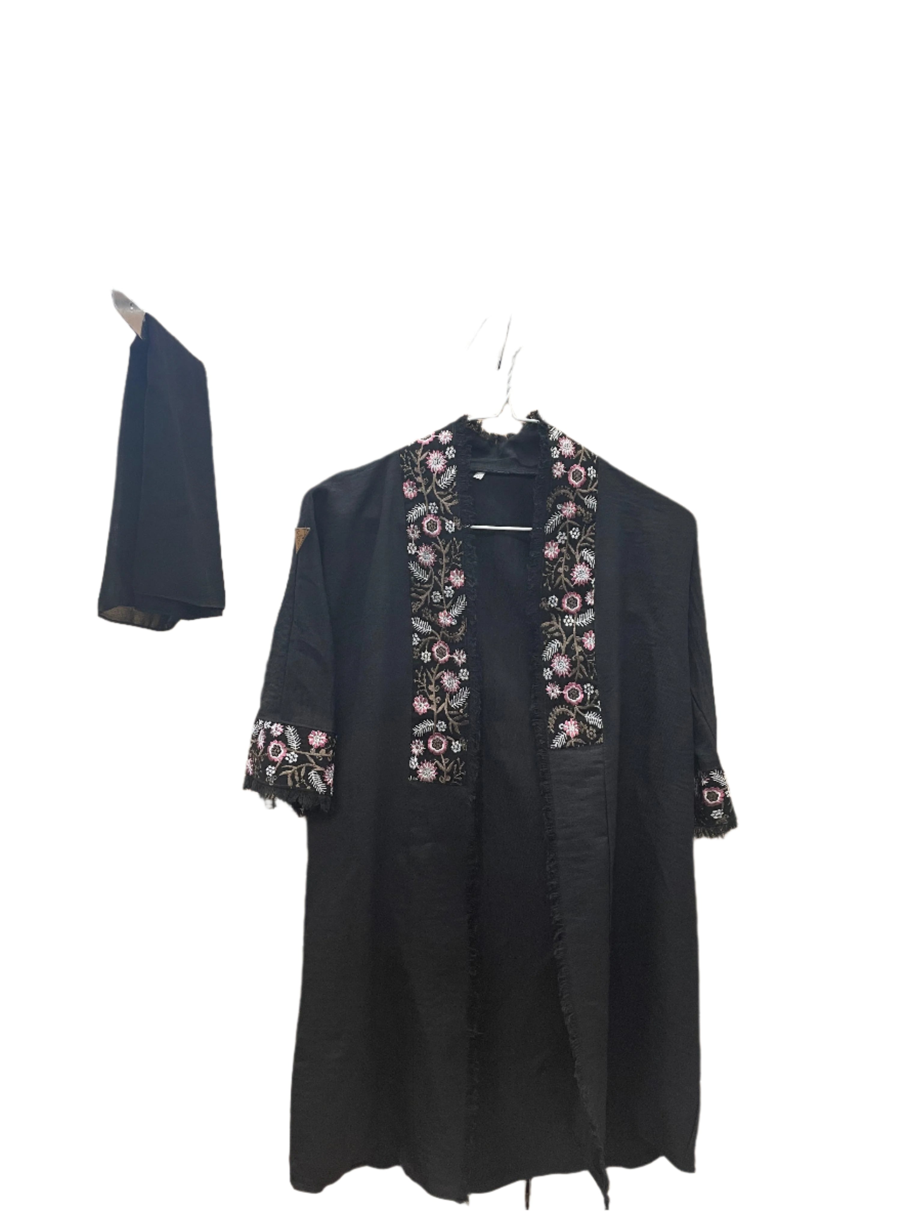 Girls Floral Open Abaya