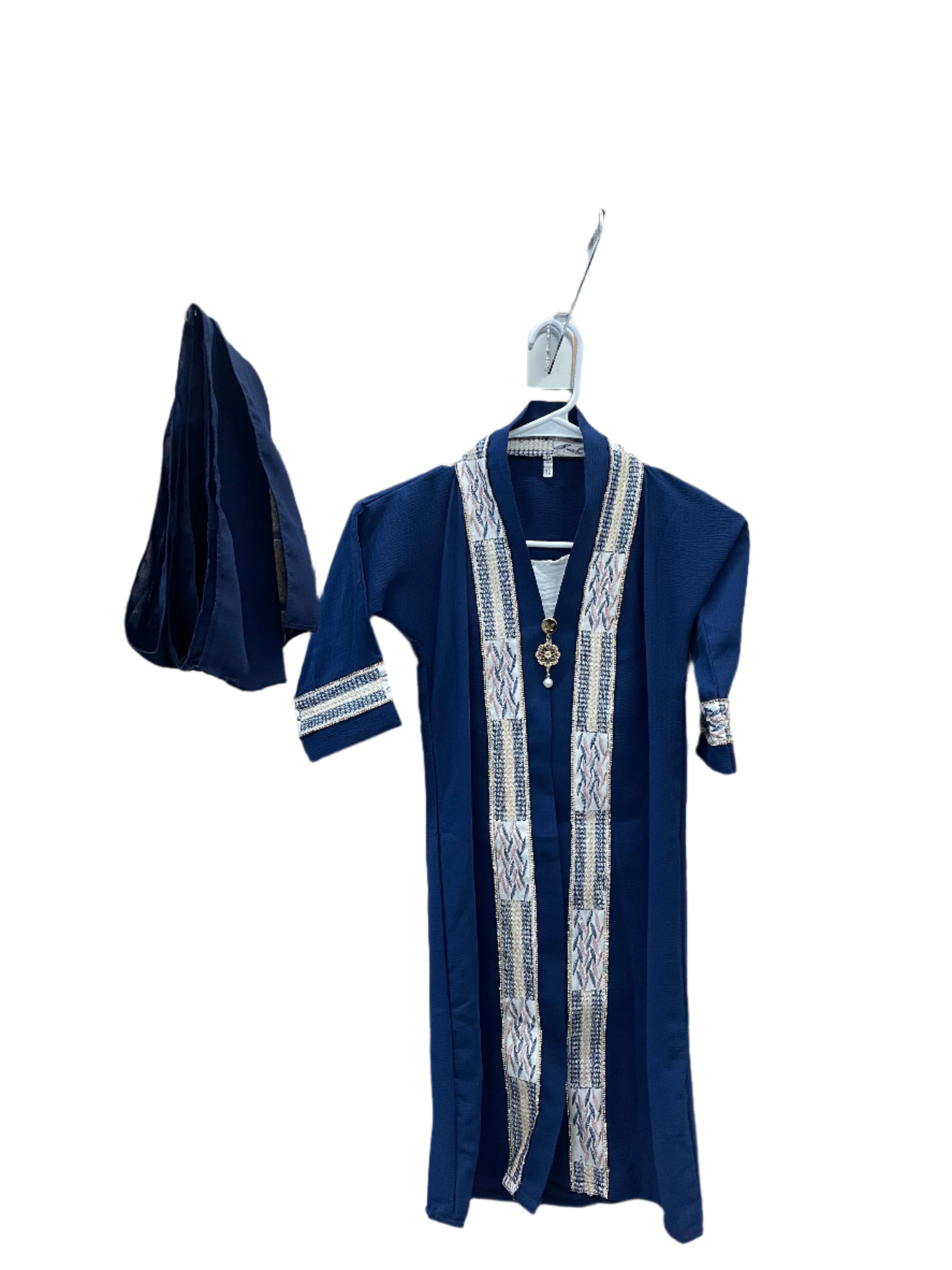 Girls Elegant Abaya with Attached Underdress