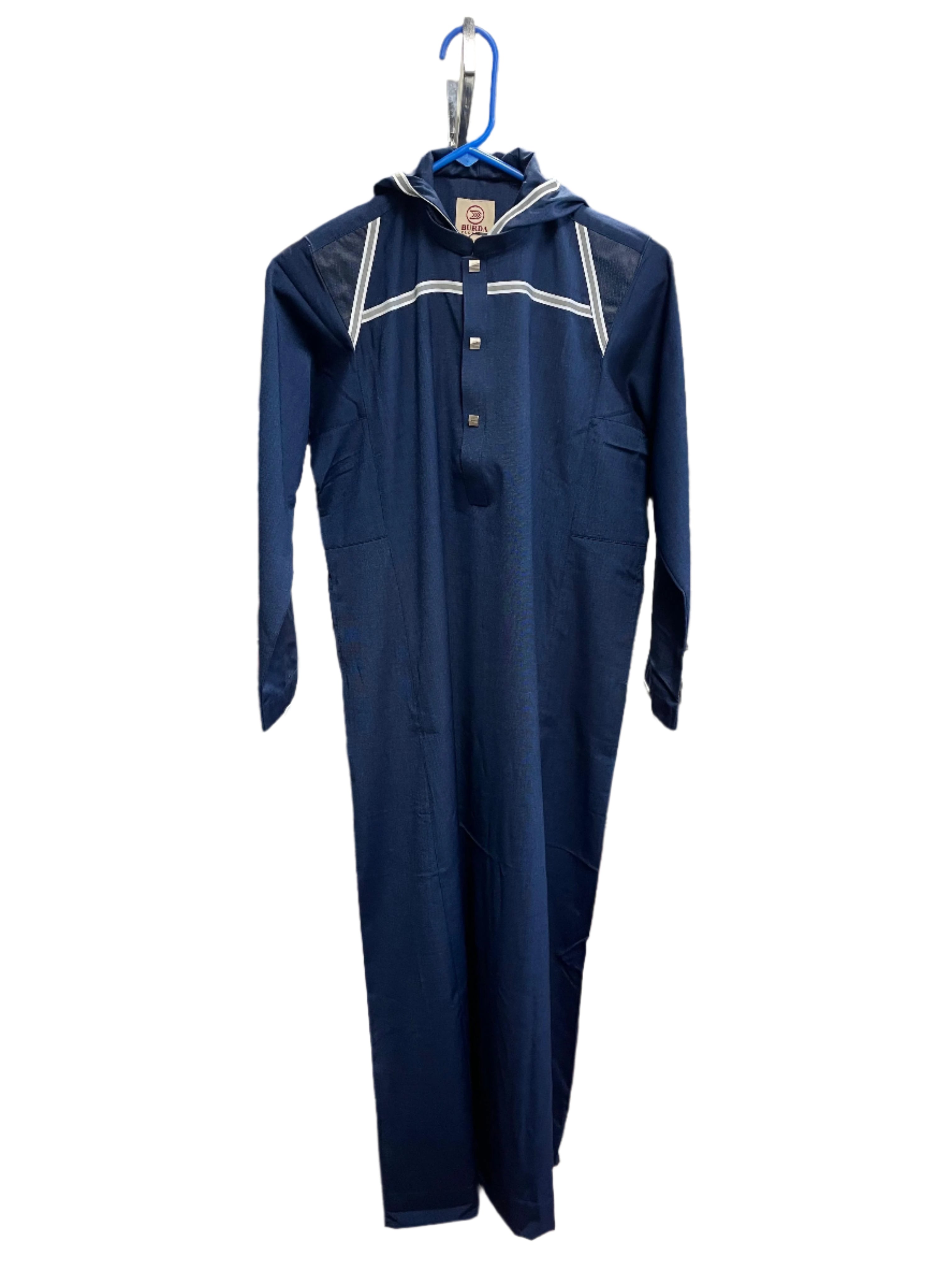 Premium Kids Hoodie Thobe - Navy Blue