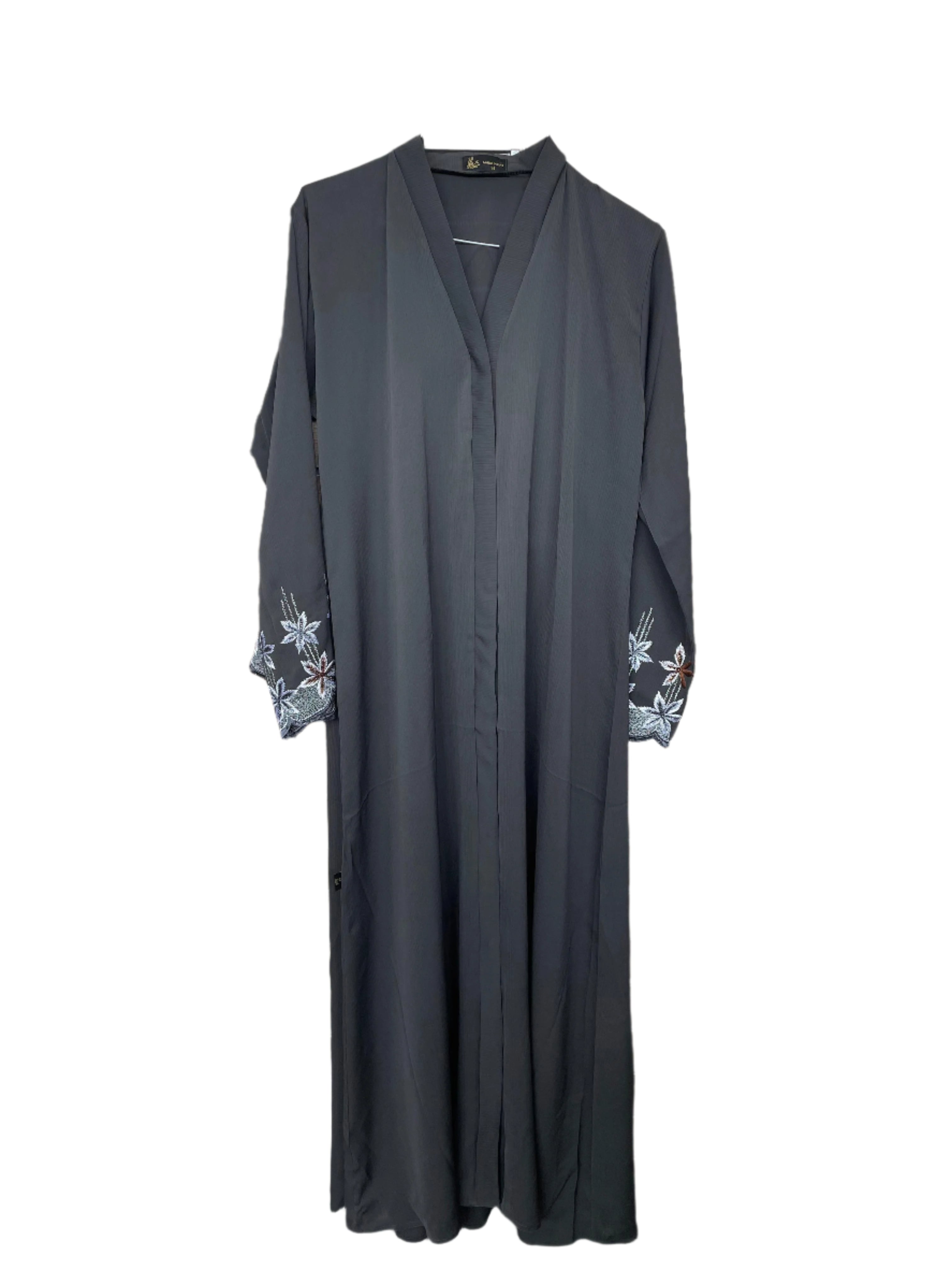 Beautiful Abaya with Floral Sleeve Print