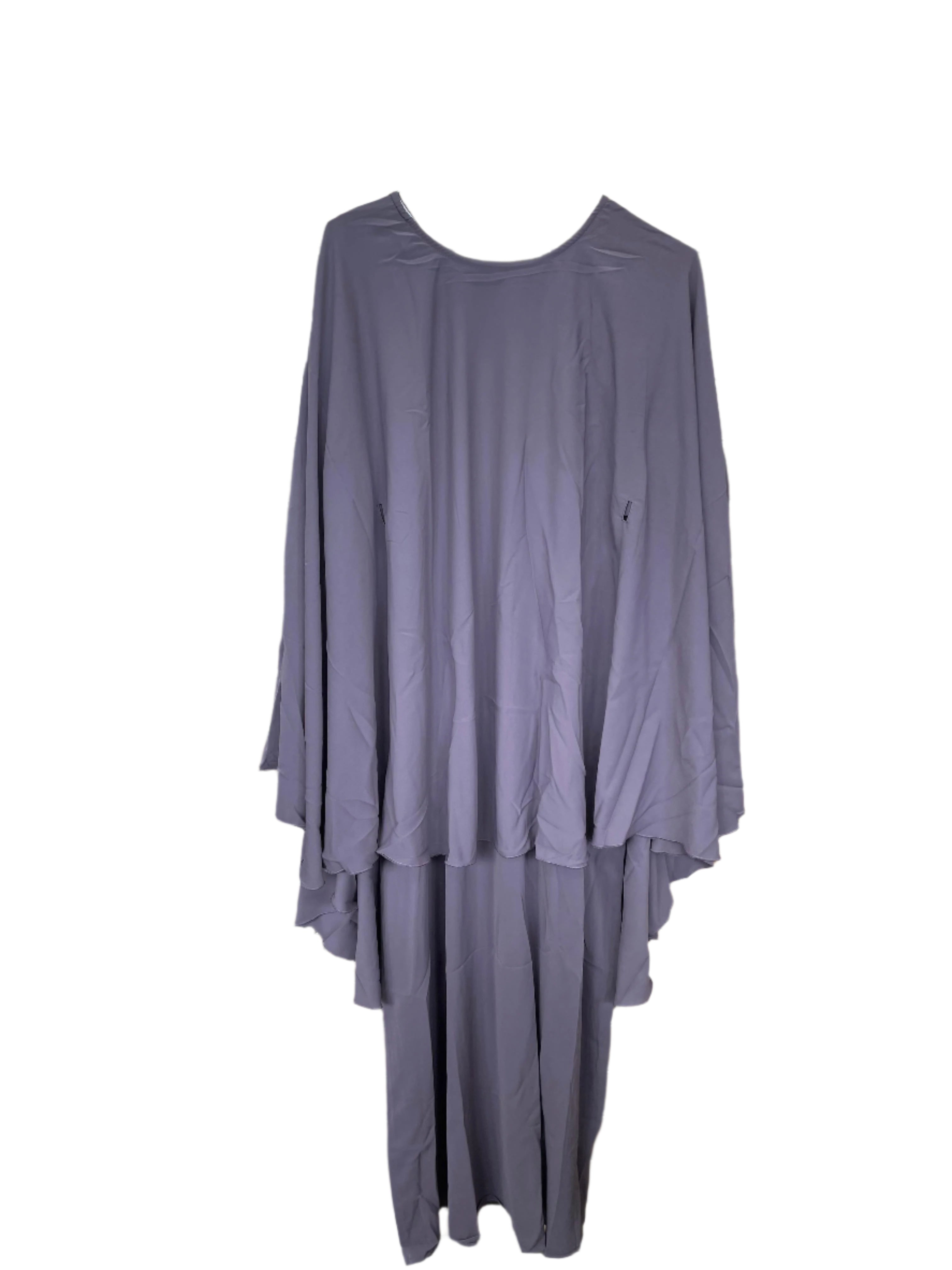 Flowy Abaya with Tie-Waist Design