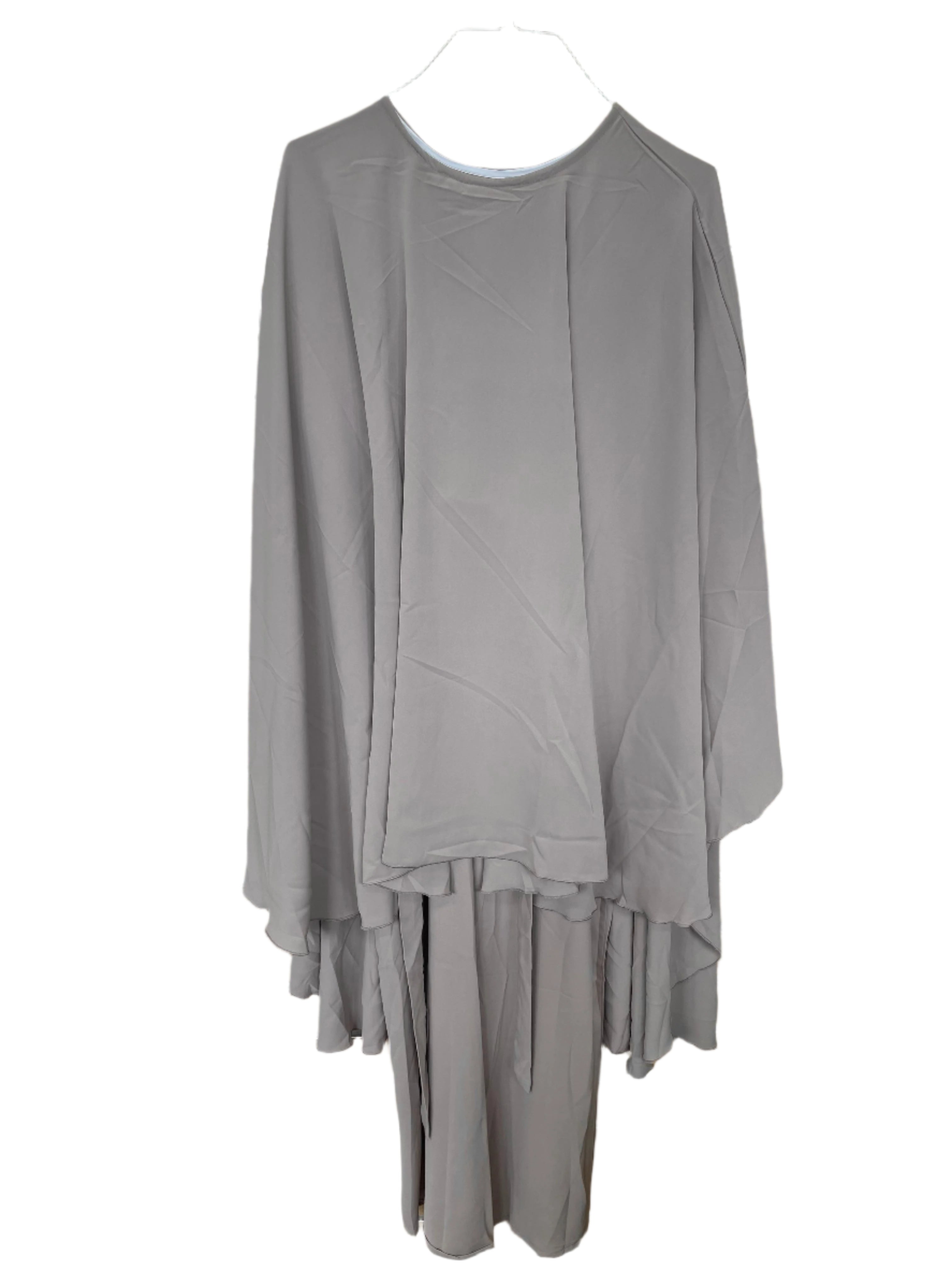 Flowy Abaya with Tie-Waist Design