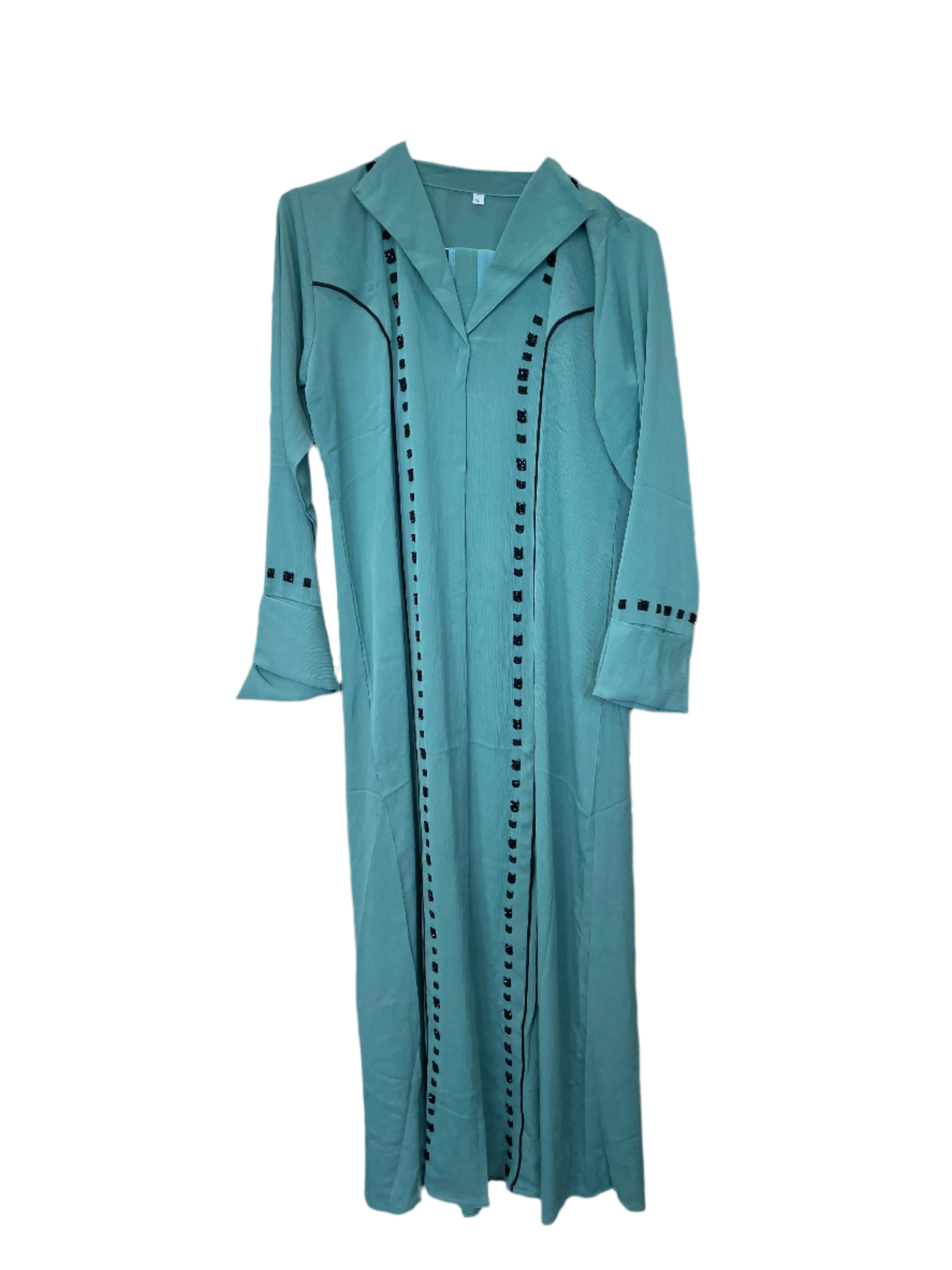 Colorful Collared Abaya