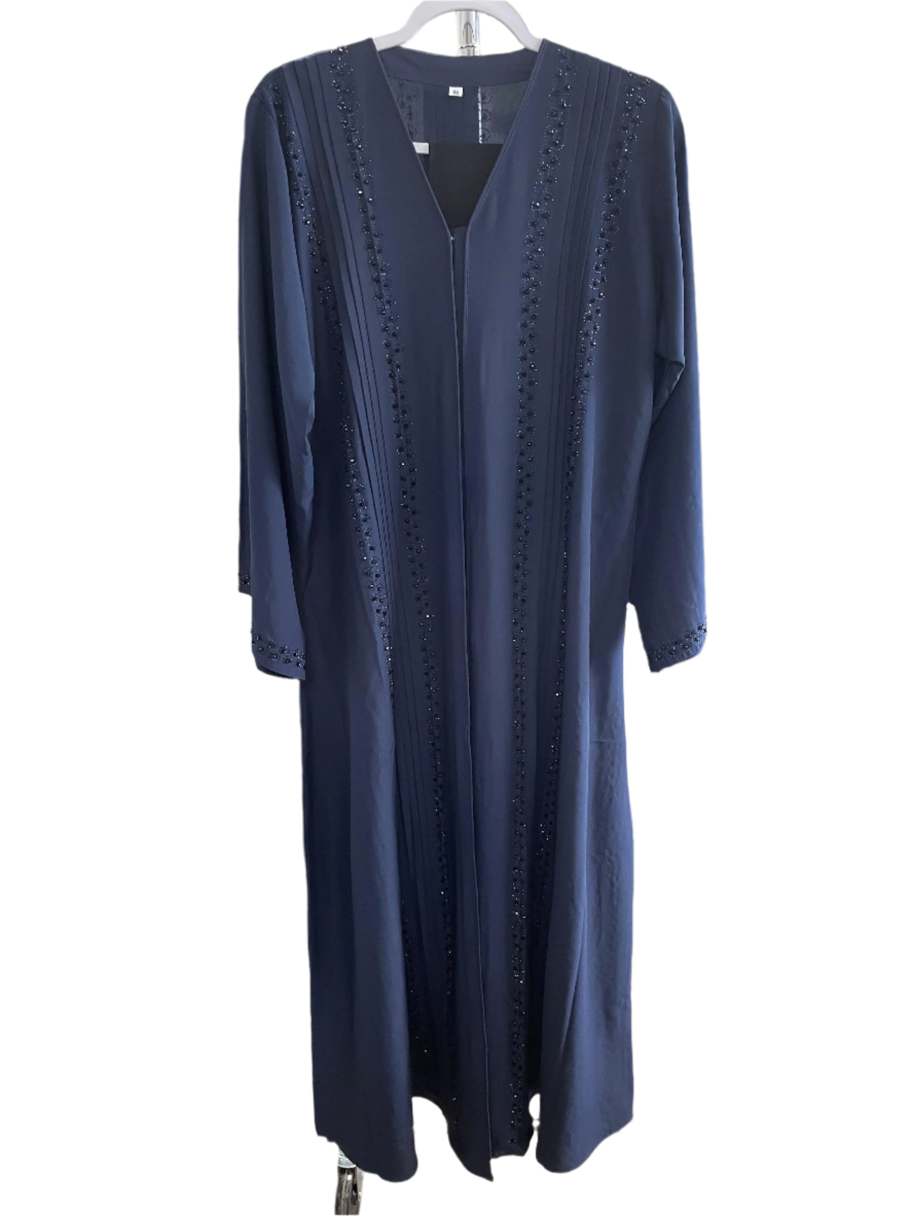 Beautiful Front-Sequined Button Up Abaya