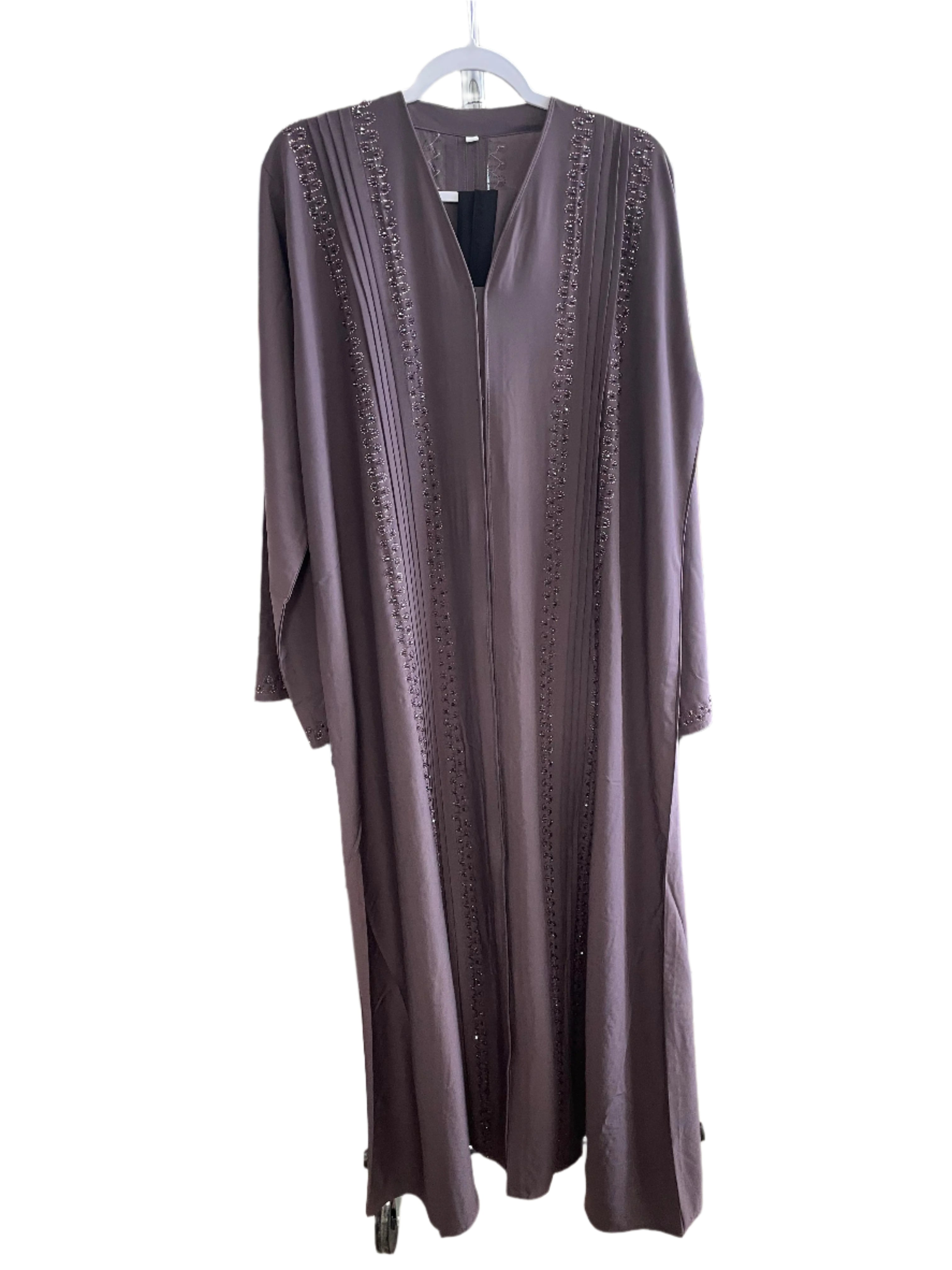 Beautiful Front-Sequined Button Up Abaya