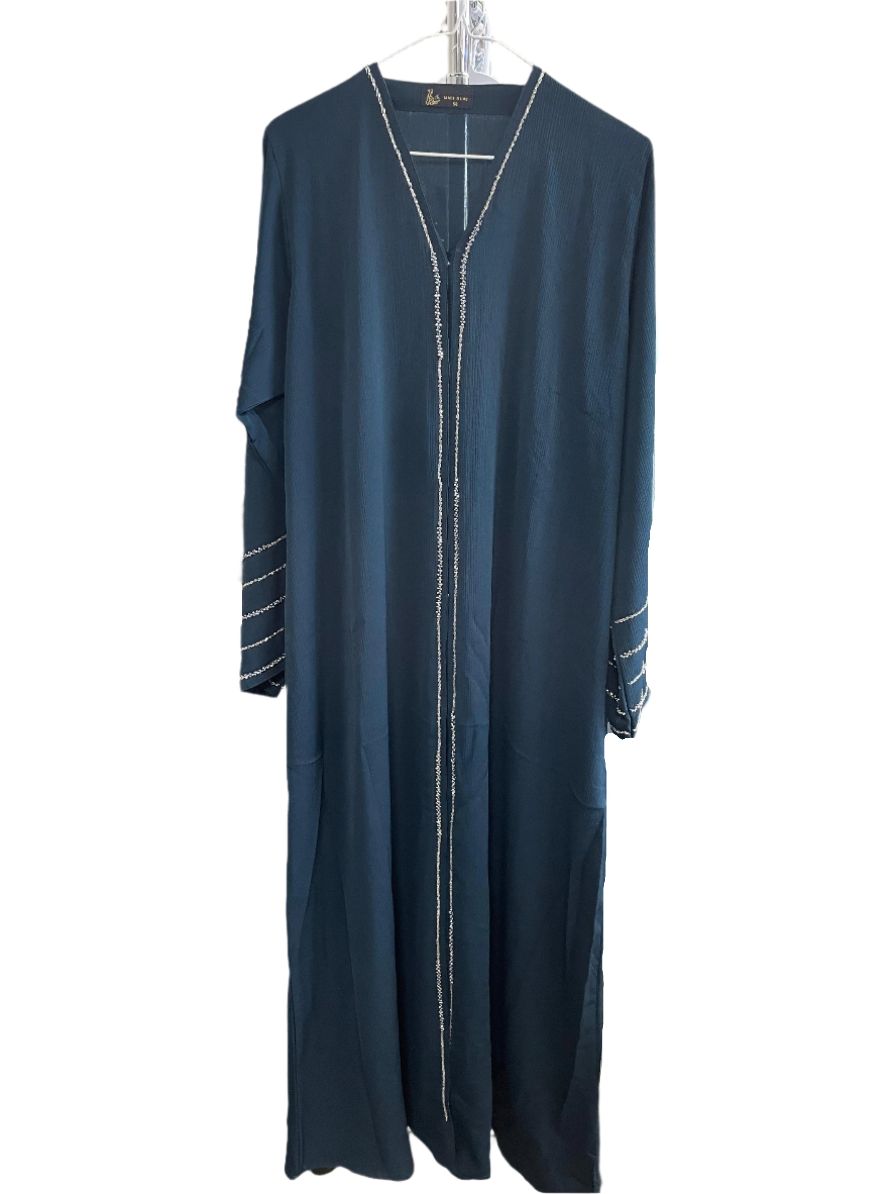 Colorful Stripe Sleeve Sequin Abaya