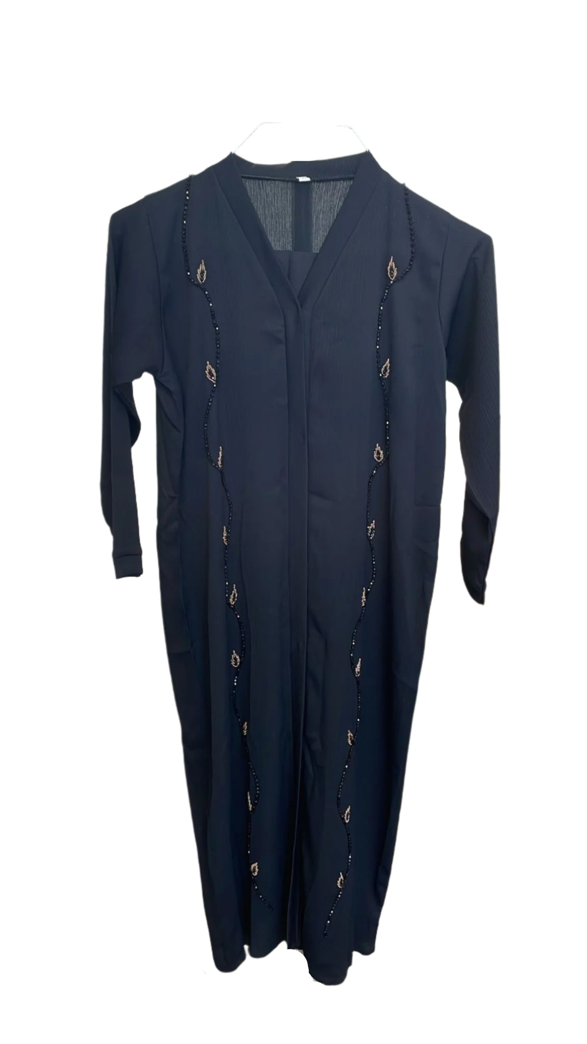 Girls Beaded Leaf Design Abaya