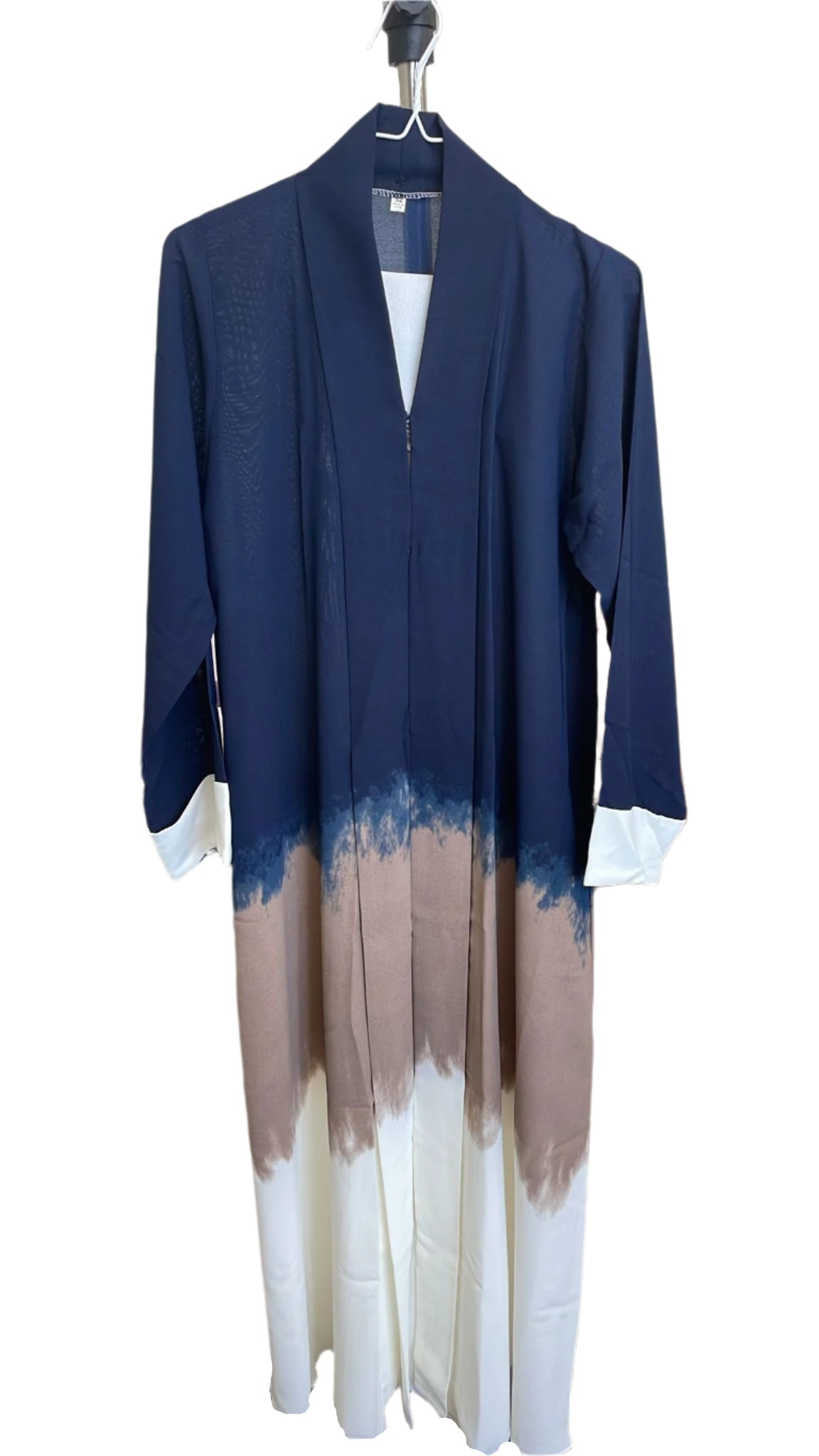 Button Up Tie-Dye Design Abaya