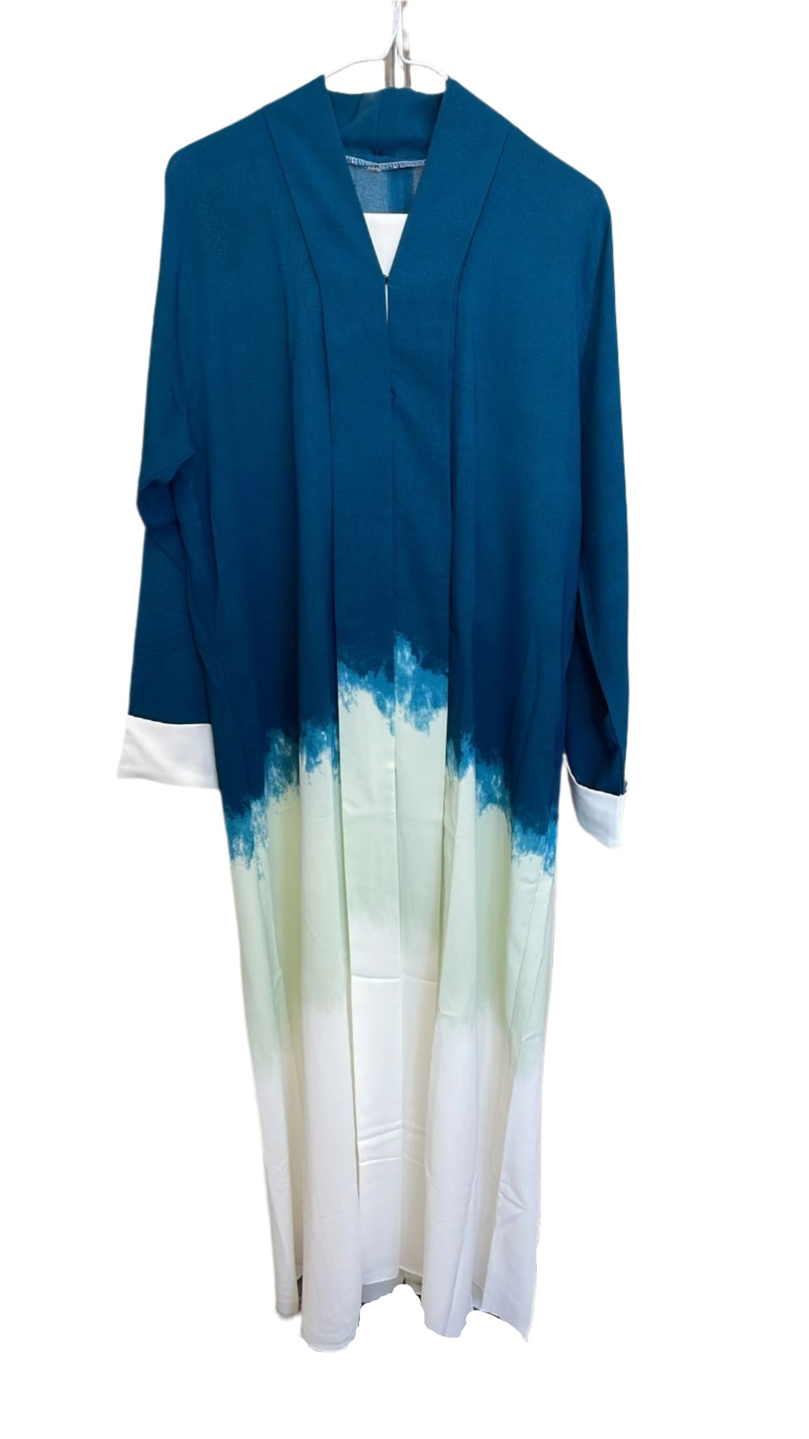 Button Up Tie-Dye Design Abaya