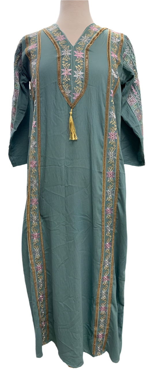 Girls Flower Embroidery Abaya