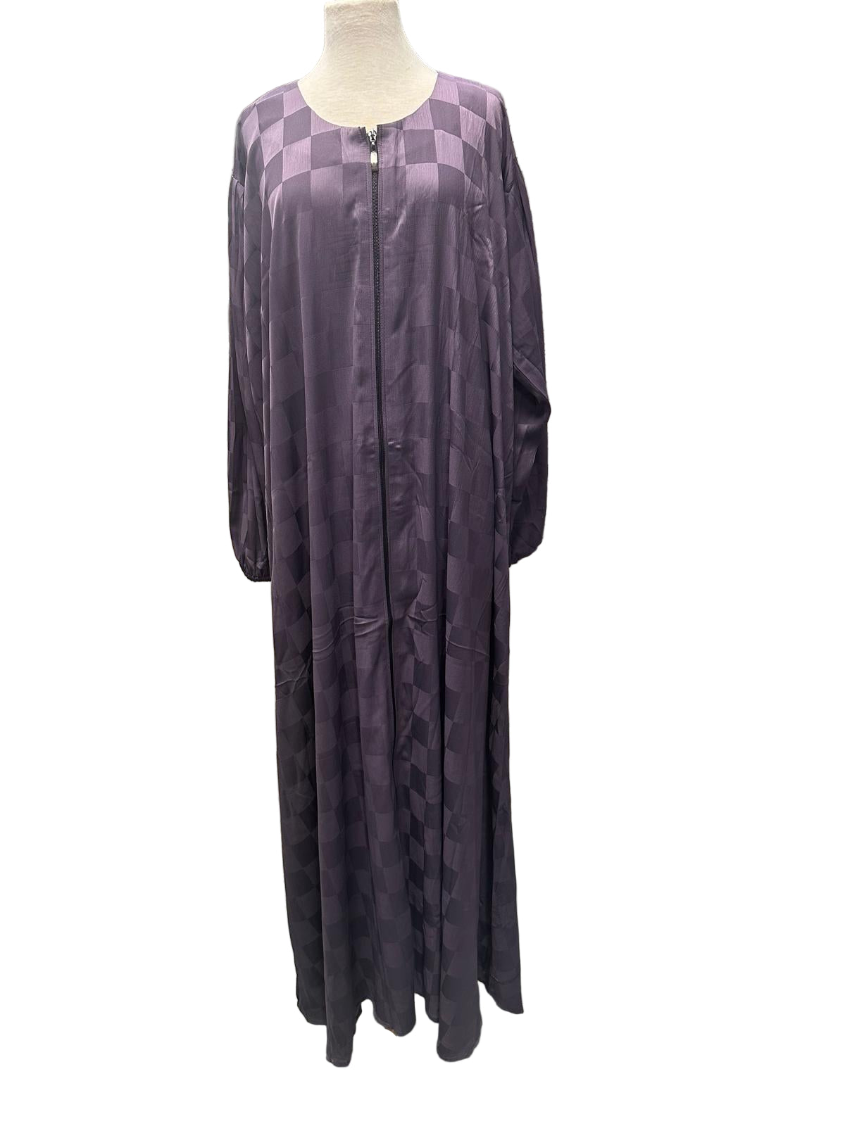 Silky check design, Abaya