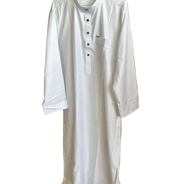 Simple White Thobe – Men's Everyday Thobe – HIRA Store