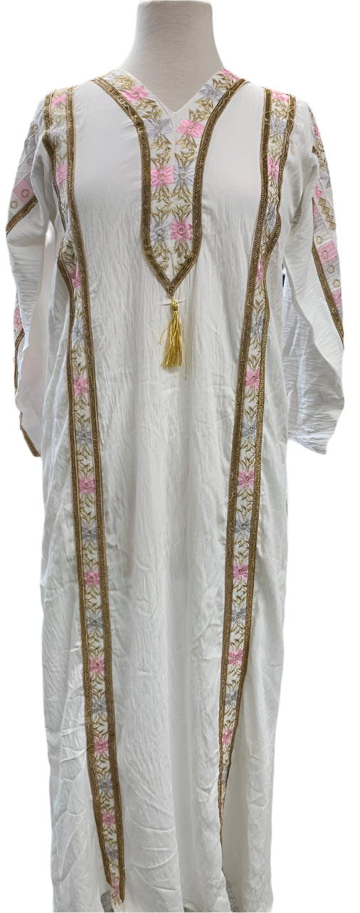Girls Flower Embroidery Abaya