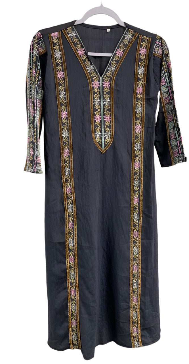 Girls Flower Embroidery Abaya