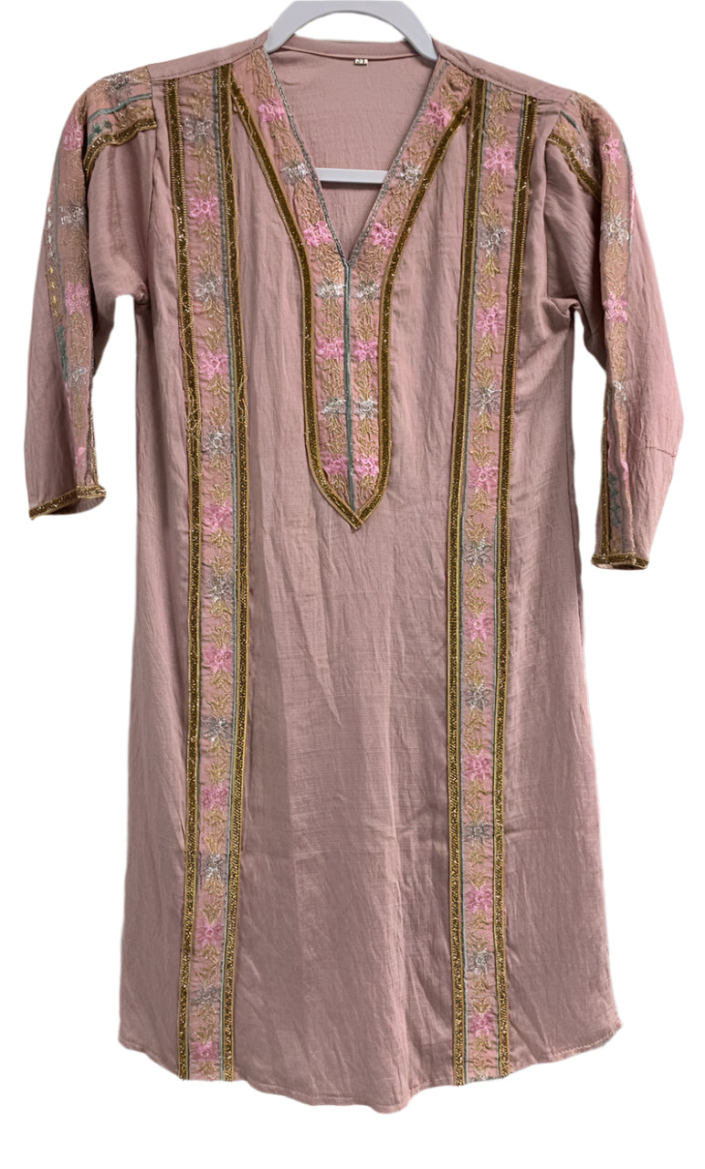 Girls Flower Embroidery Abaya