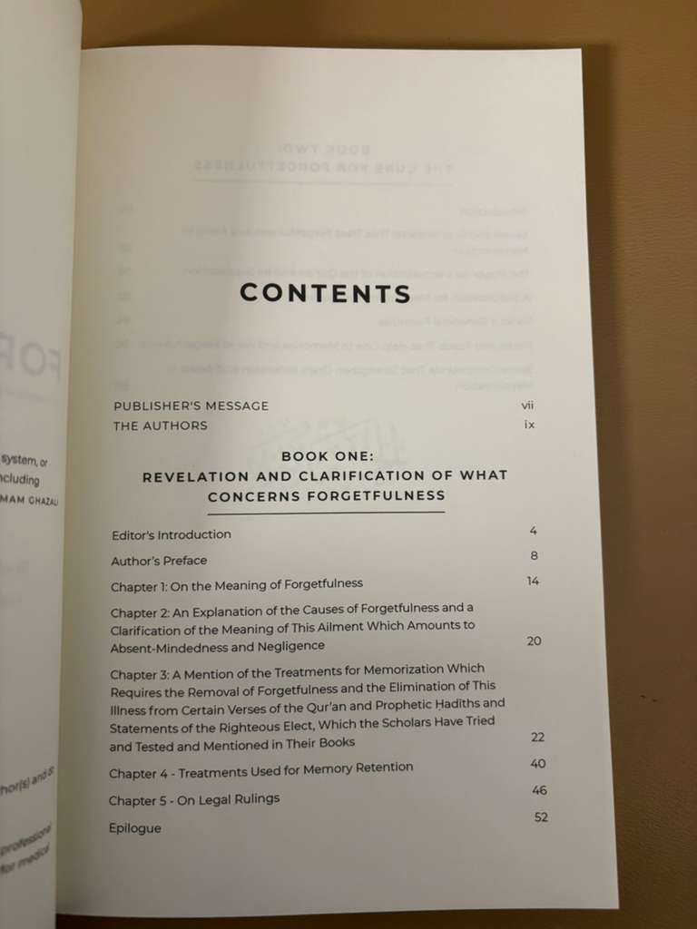 Curing Forgetfulness