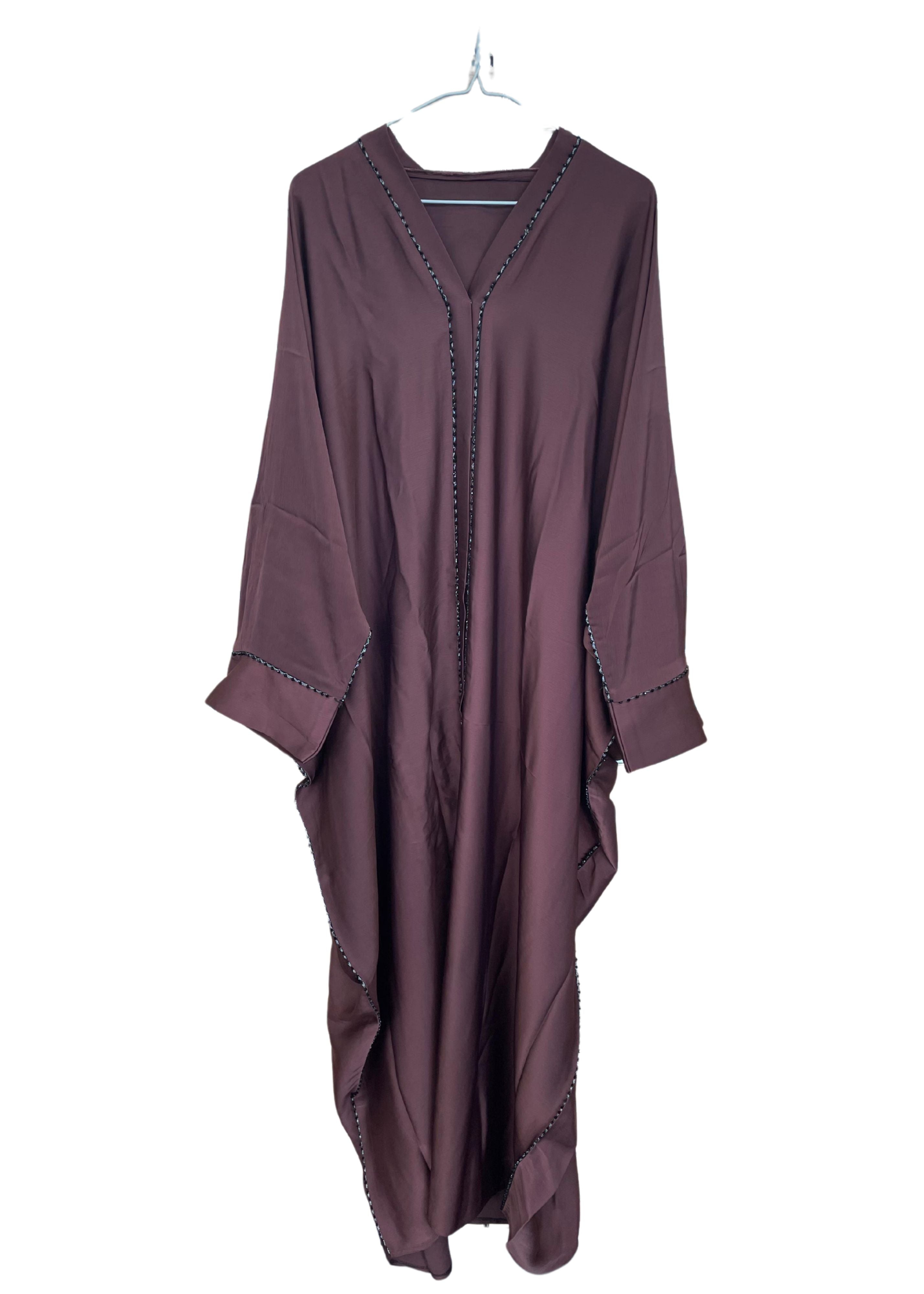 Silky Beaded Abaya